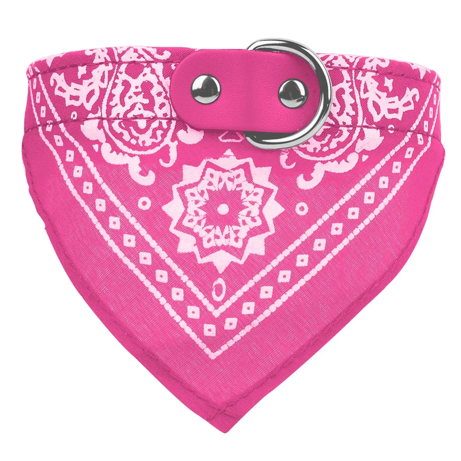 Adjustable Bandana Pet Collar Leather Triangle Scarf