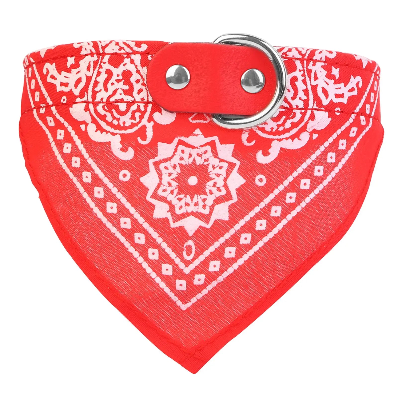 Adjustable Bandana Pet Collar Leather Triangle Scarf