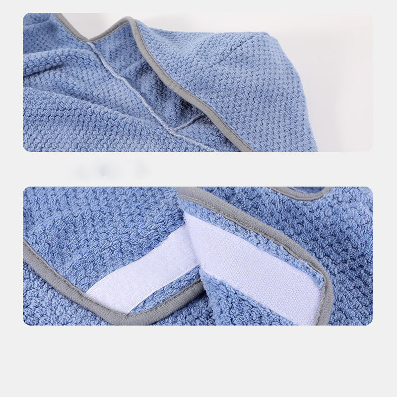 Dog Body Towel High Absorbent Quick Drying Dog Bath Robe Warm Soft Dog Bath Robe Towel With Adjustable Waistband