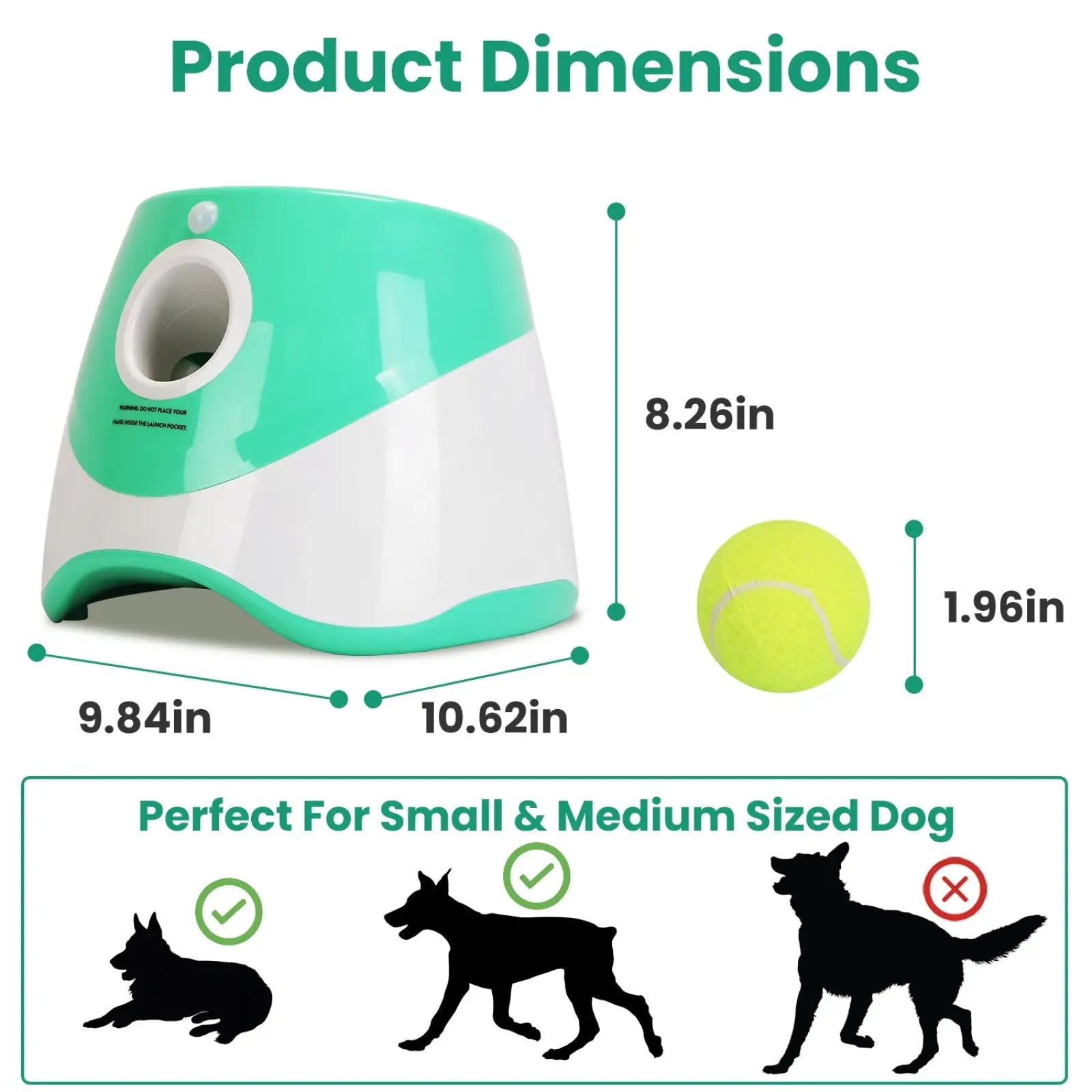Automatic Dog Ball Launcher with 6 Tennis Balls
