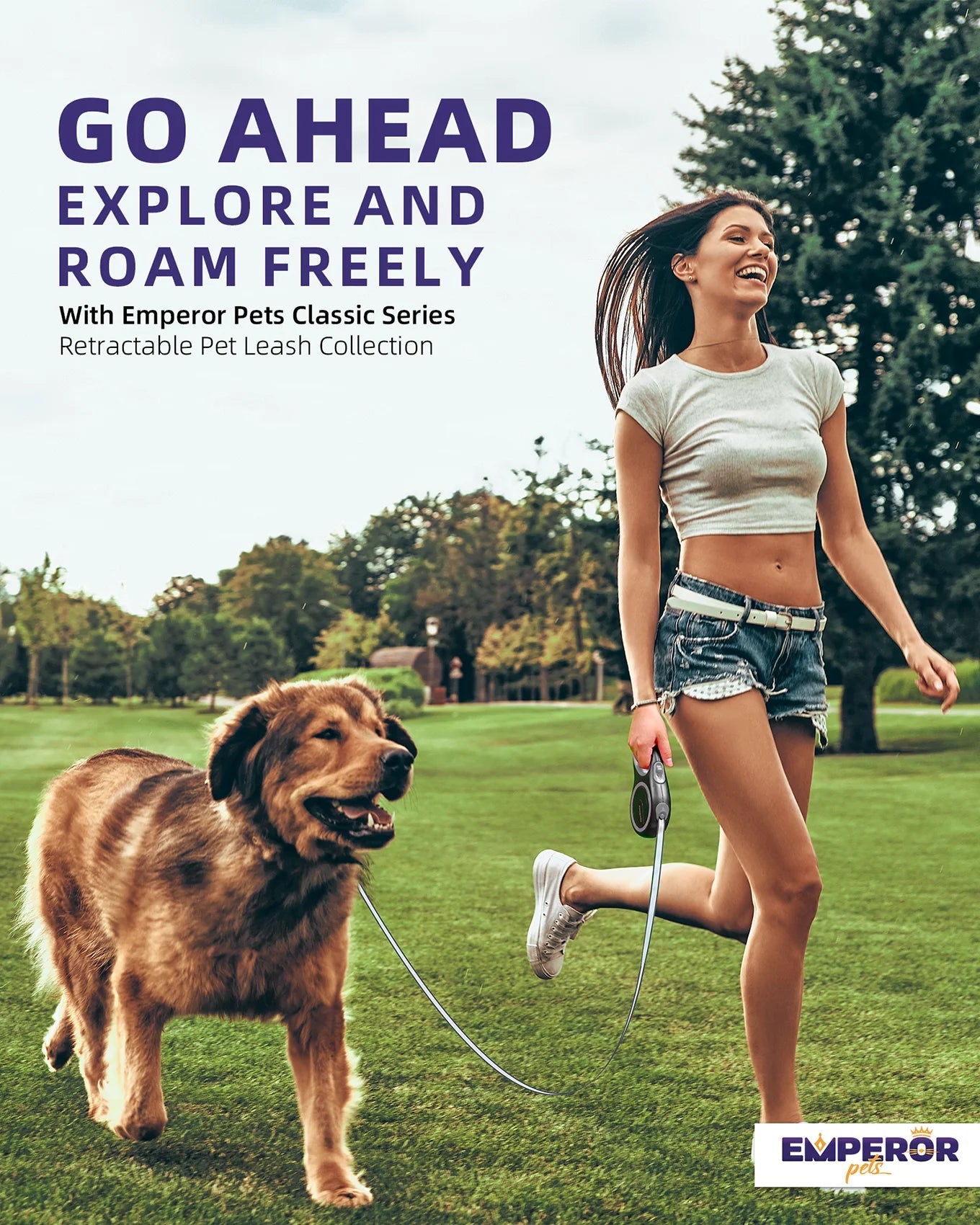 Unleash Adventure! ๐ 16ft Heavy-Duty Retractable Leash for Large Dogs (up to 110lbs) ๐พ