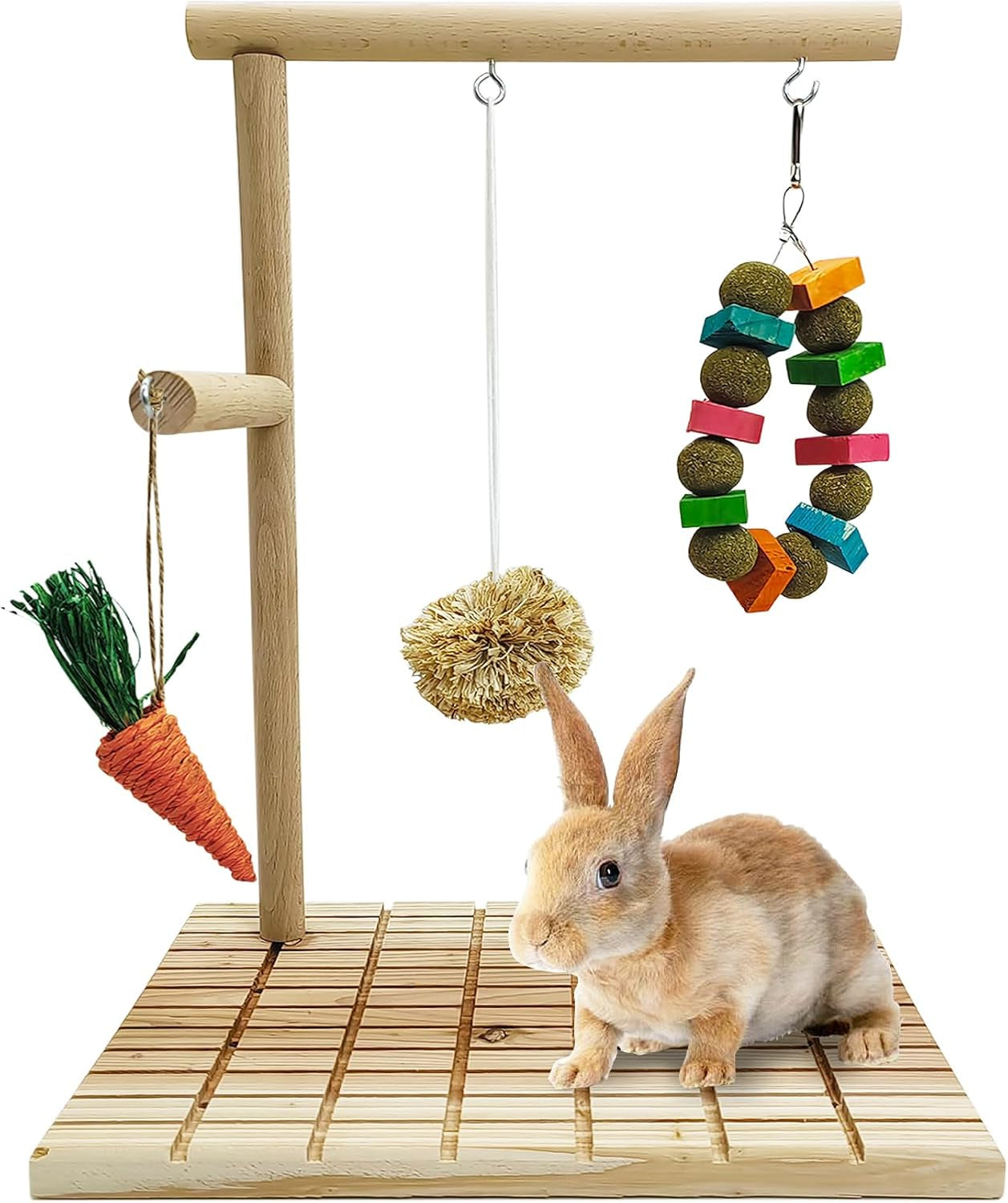 Rabbit Chew Toys Scratch Board Bunny Teeth Grinding Toy Set Small Pet