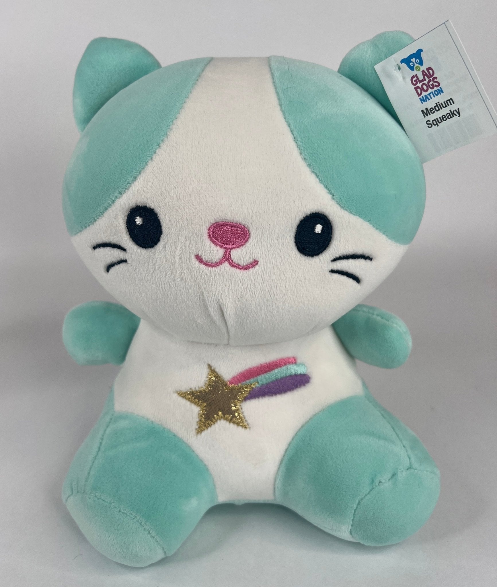 BOGO! Medium Squishy Cuddlers Super Soft Plush Pet Toys: Squeak & NO Squeak