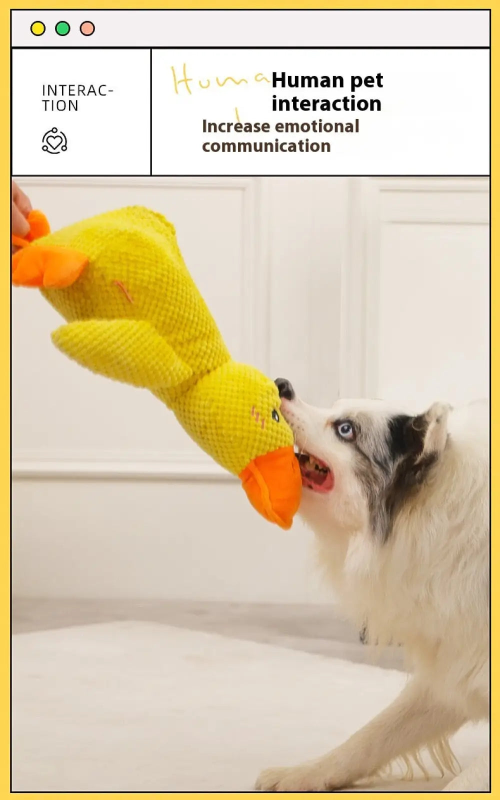 Calming Duck Toy for Dogs Anxiety Relief Quacking Plush