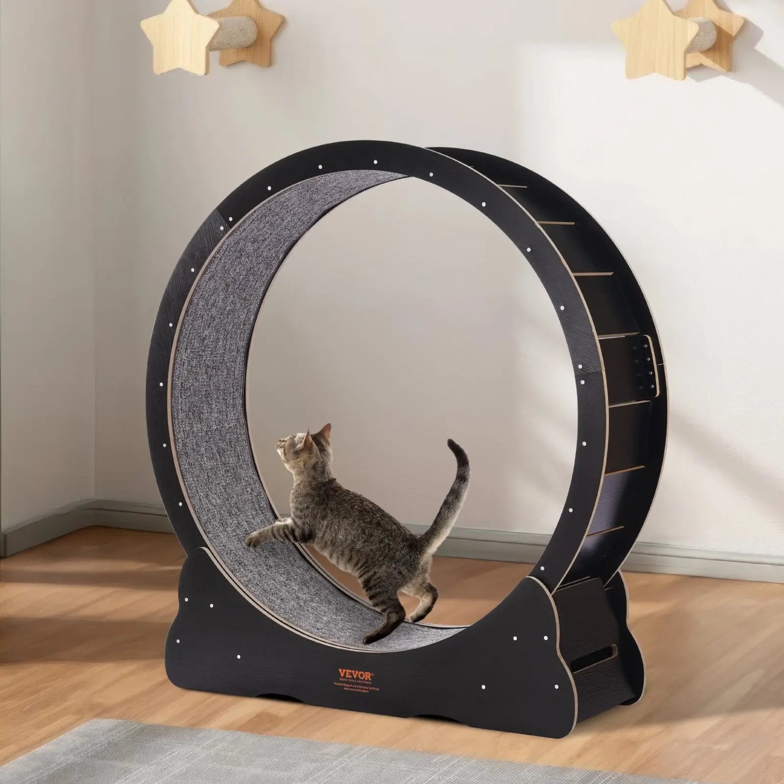 Cat Exercise Wheel 43.3 Inch Wooden Silent Treadmill