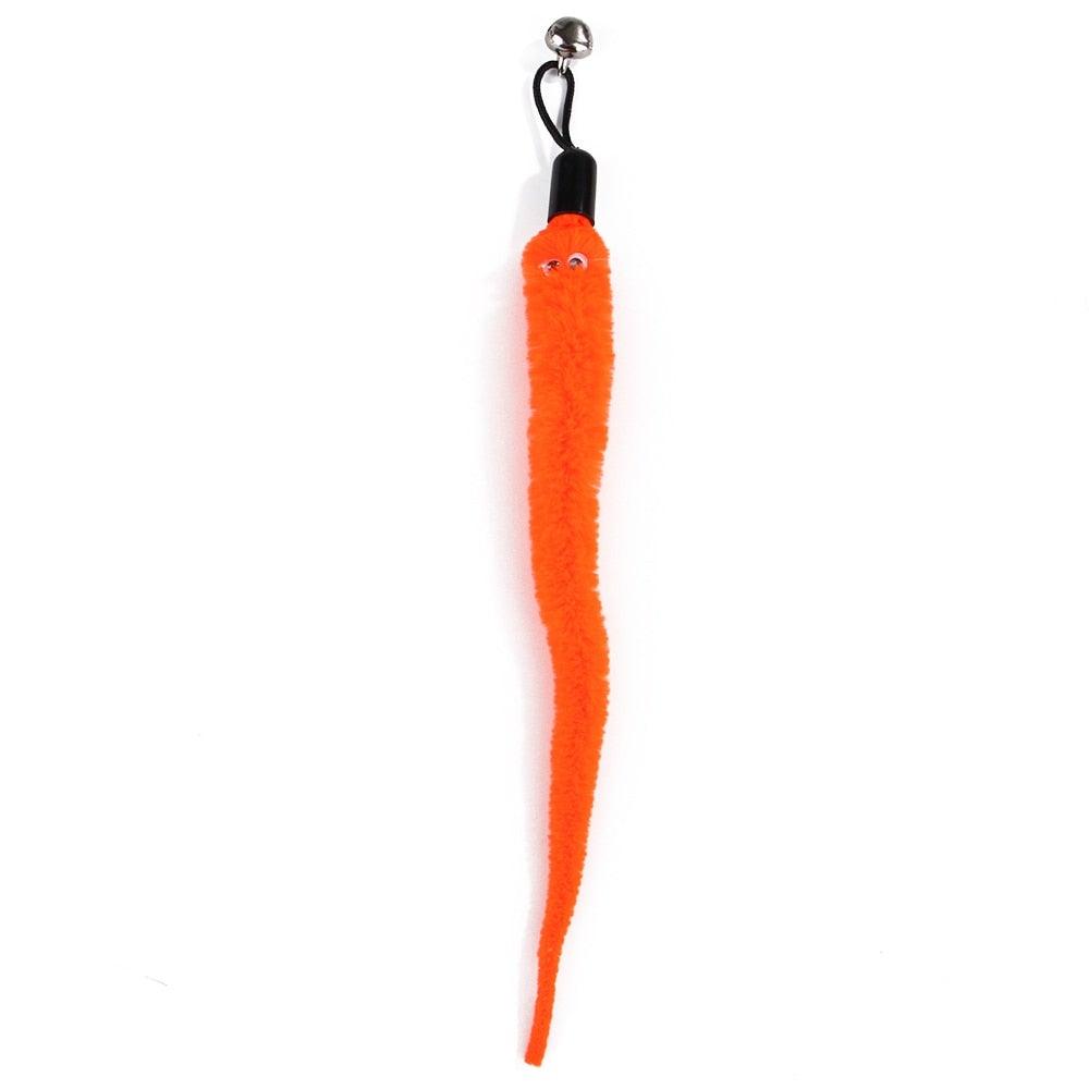 Cat Feather Toy Set Cat Feather Teaser Wand Toy for Kitten Cat Having Fun Exercise Playing Without the Stick Interactive Cat Feather Toys Retractable Cat Wand Toy and Feathers Teaser Refills Cat Toys for Indoor