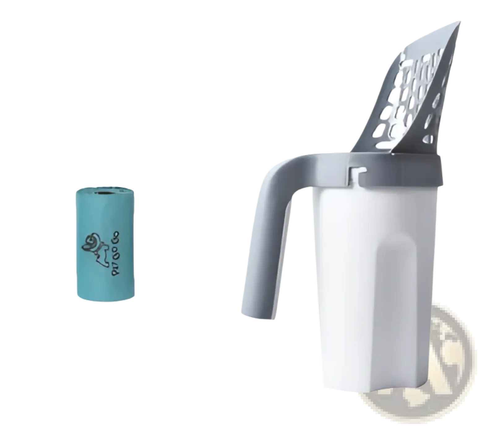 Cat Litter Scoop with Integrated Bag Dispenser