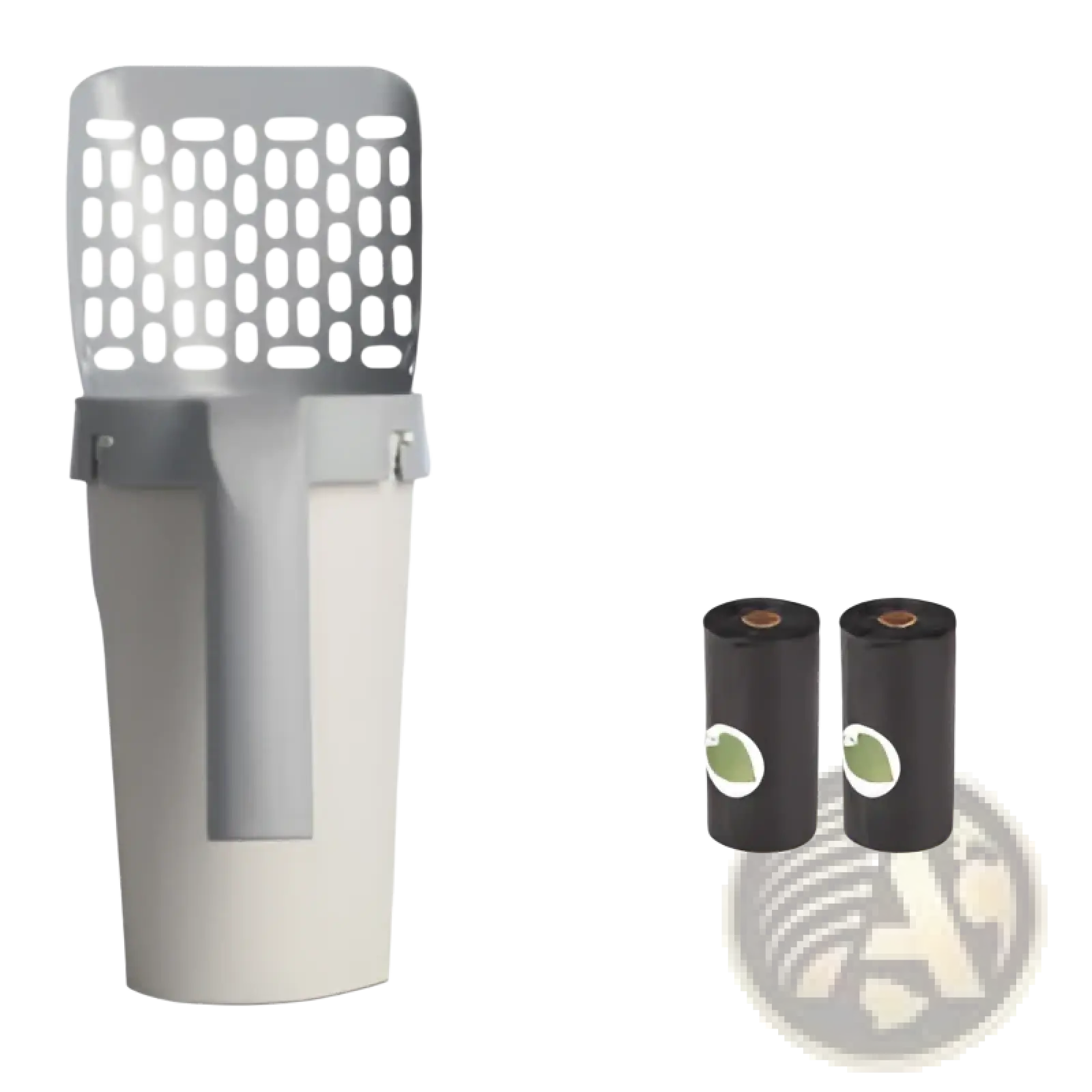 Cat Litter Scoop with Integrated Bag Dispenser