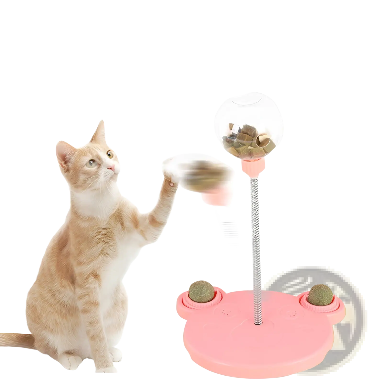 Cat Puzzle Toy Tumbler Food Dispenser with Suction Cup