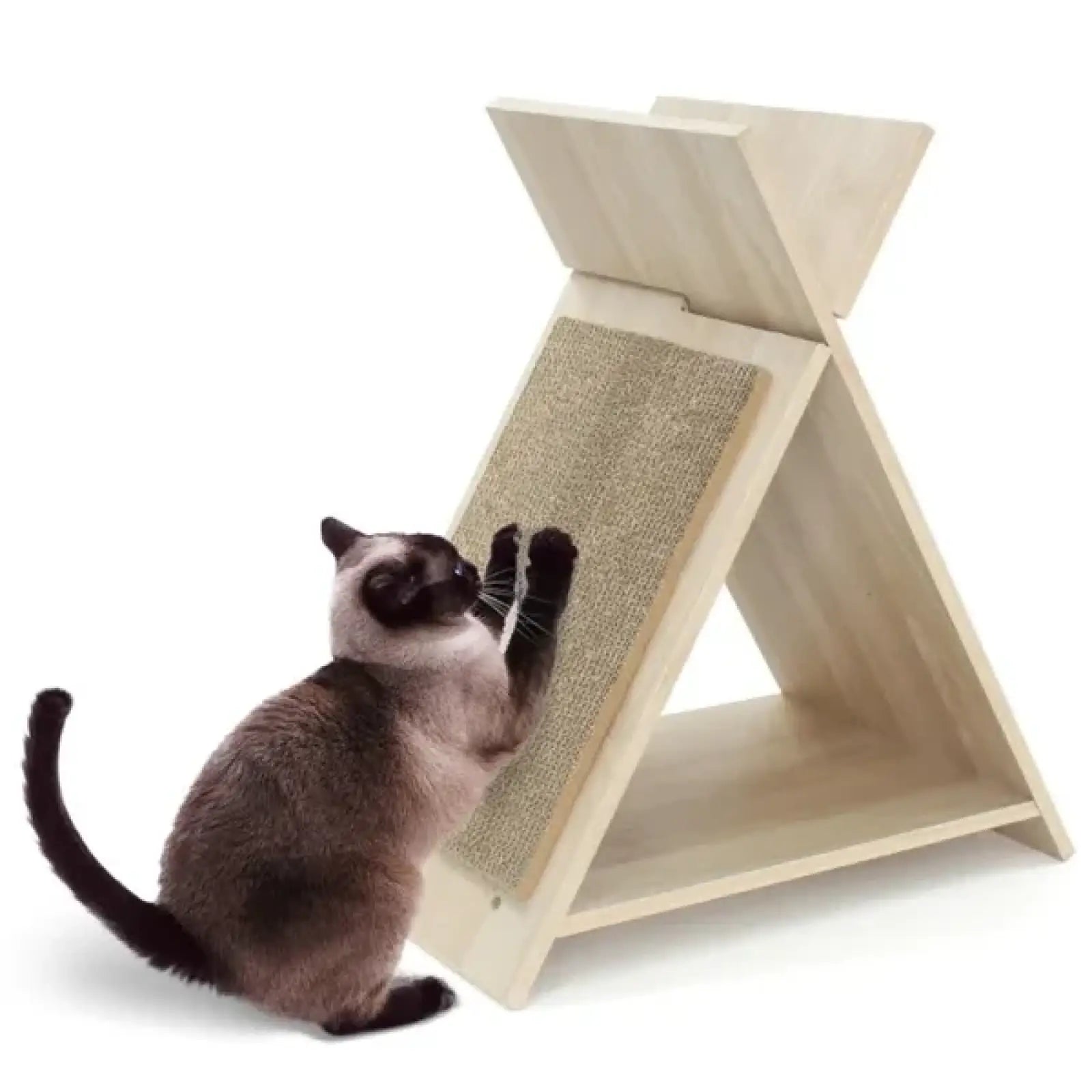 Cat Scratcher Tunnel Wooden Lounge Pet Bed