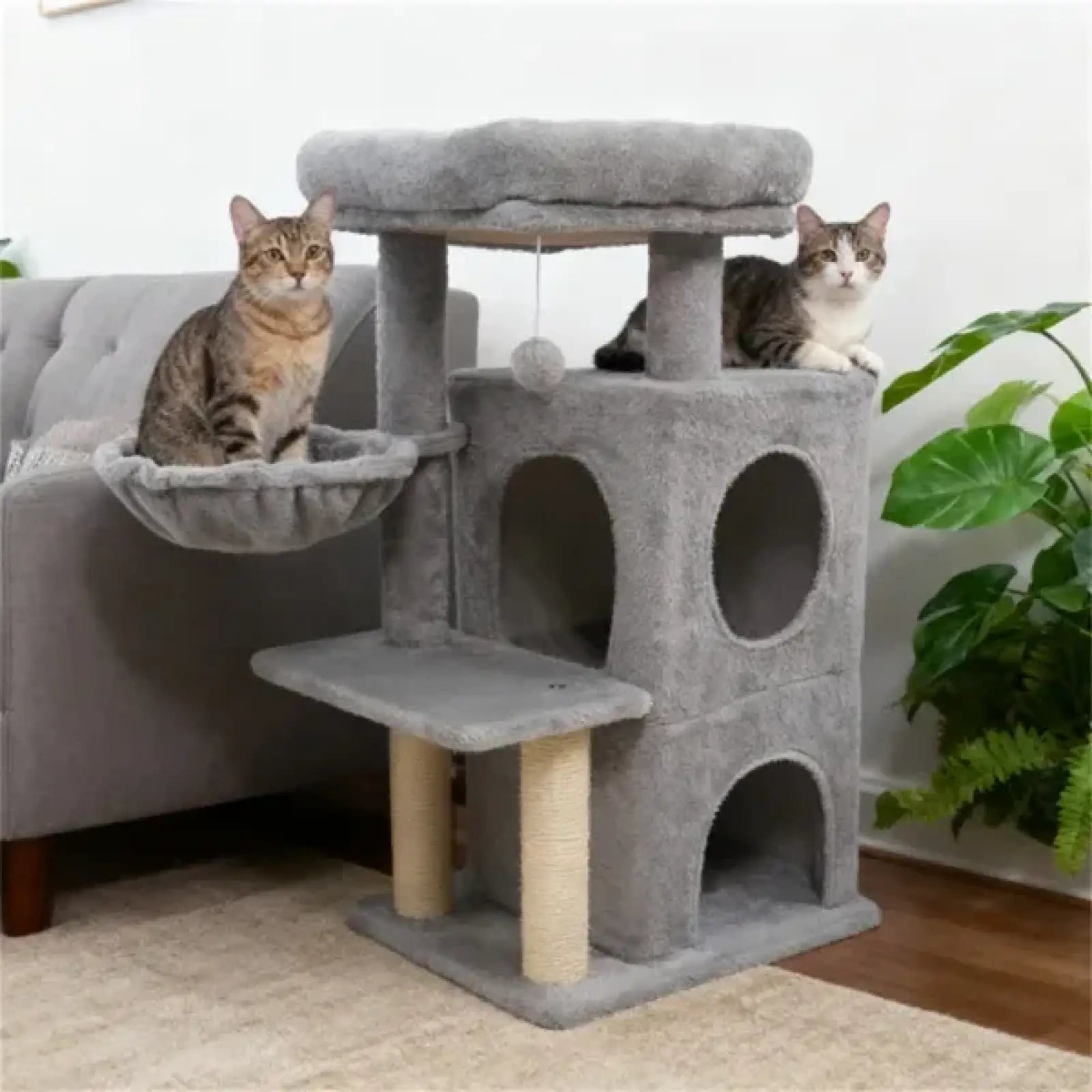 Cat Tree 33.5" Multi Level Condo with Sisal Posts