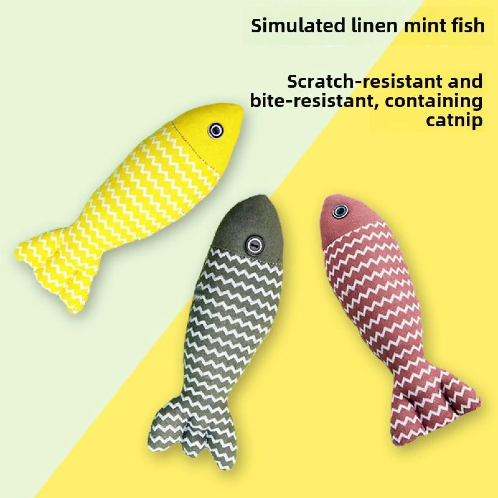 Catnip Fish Toy for Cats of All Ages 3 Colors