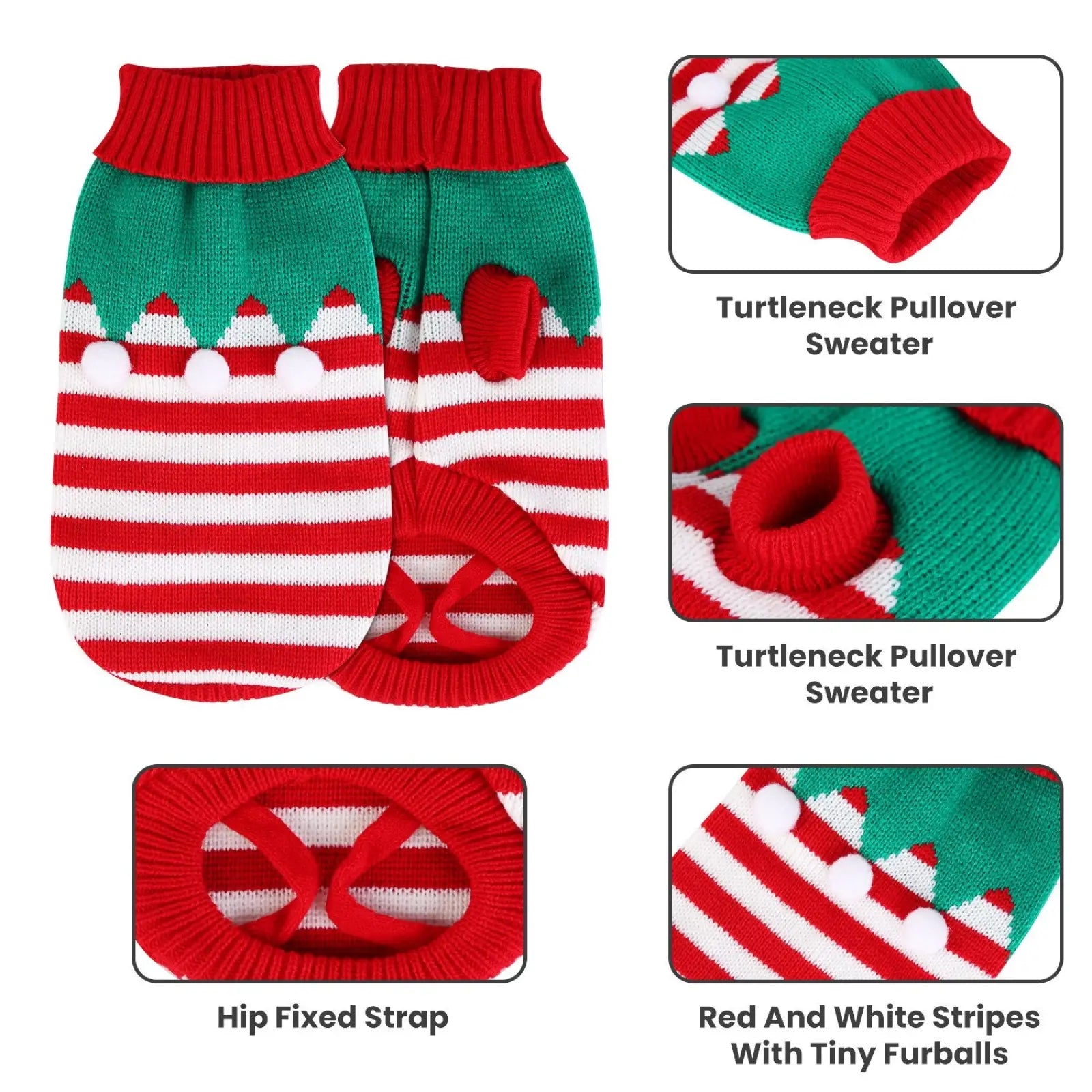 Christmas Pet Sweater Holiday Dog and Cat Clothes