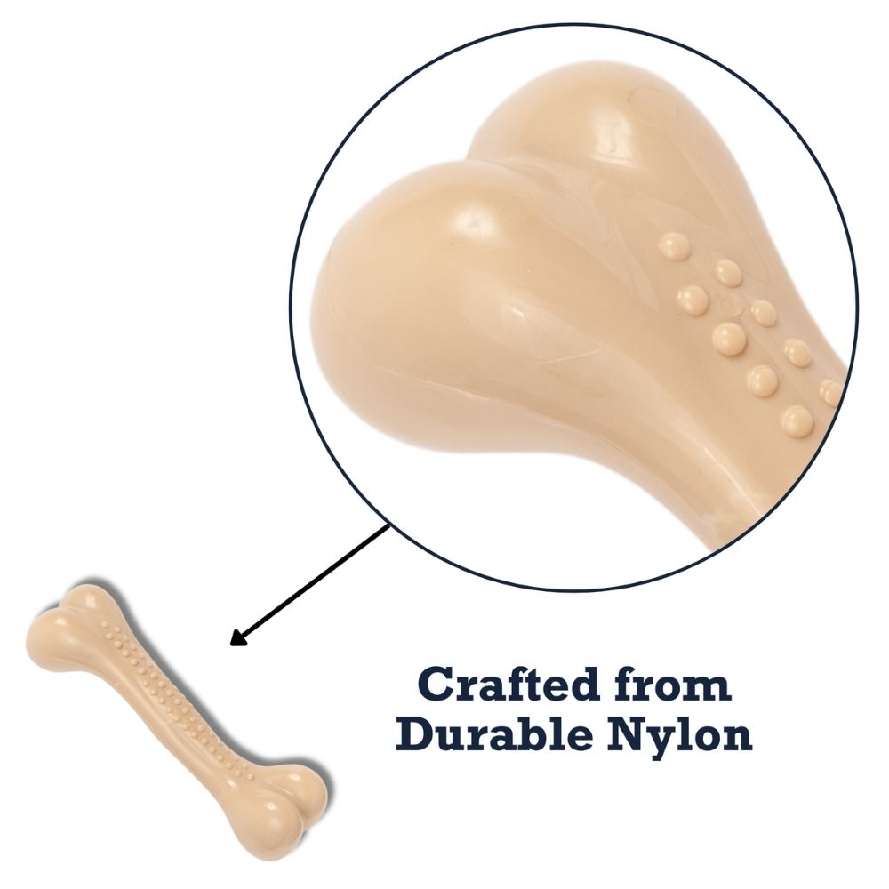 Country Living Nylon Chew Bone Toy for Dogs (Chicken-Flavored), Ideal for Heavy Chewers
