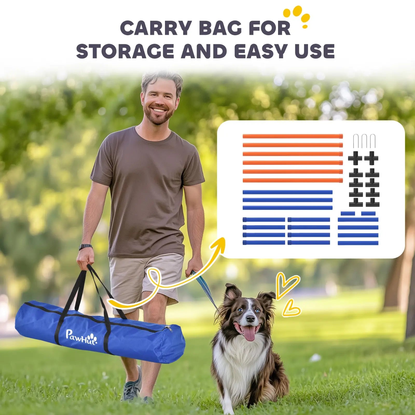 Dog Agility Training Equipment with Adjustable Poles