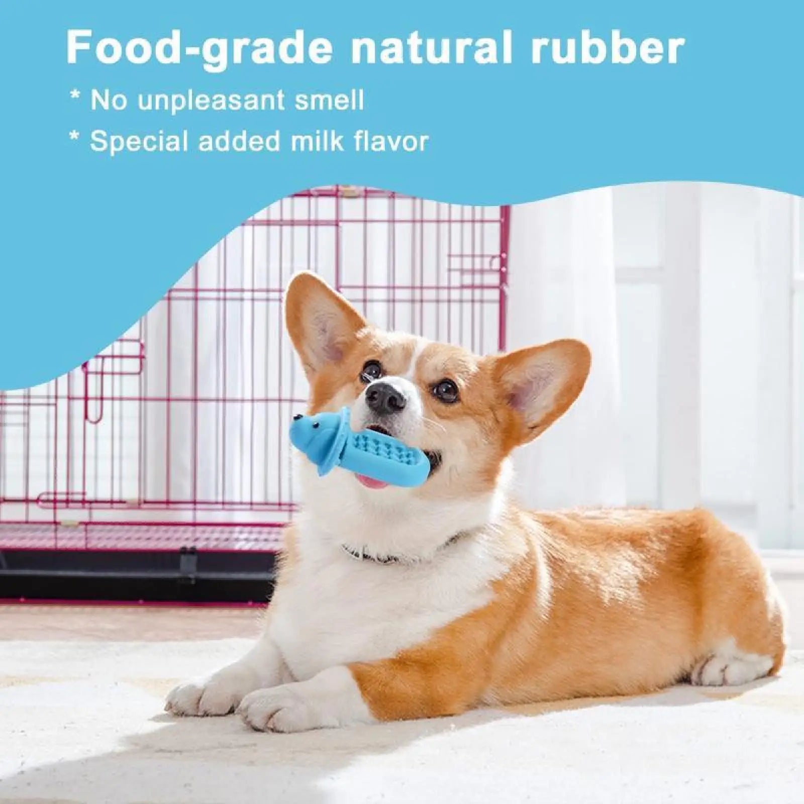 Dog Crate Slow Feeder Rubber Lick Pad Training Tool