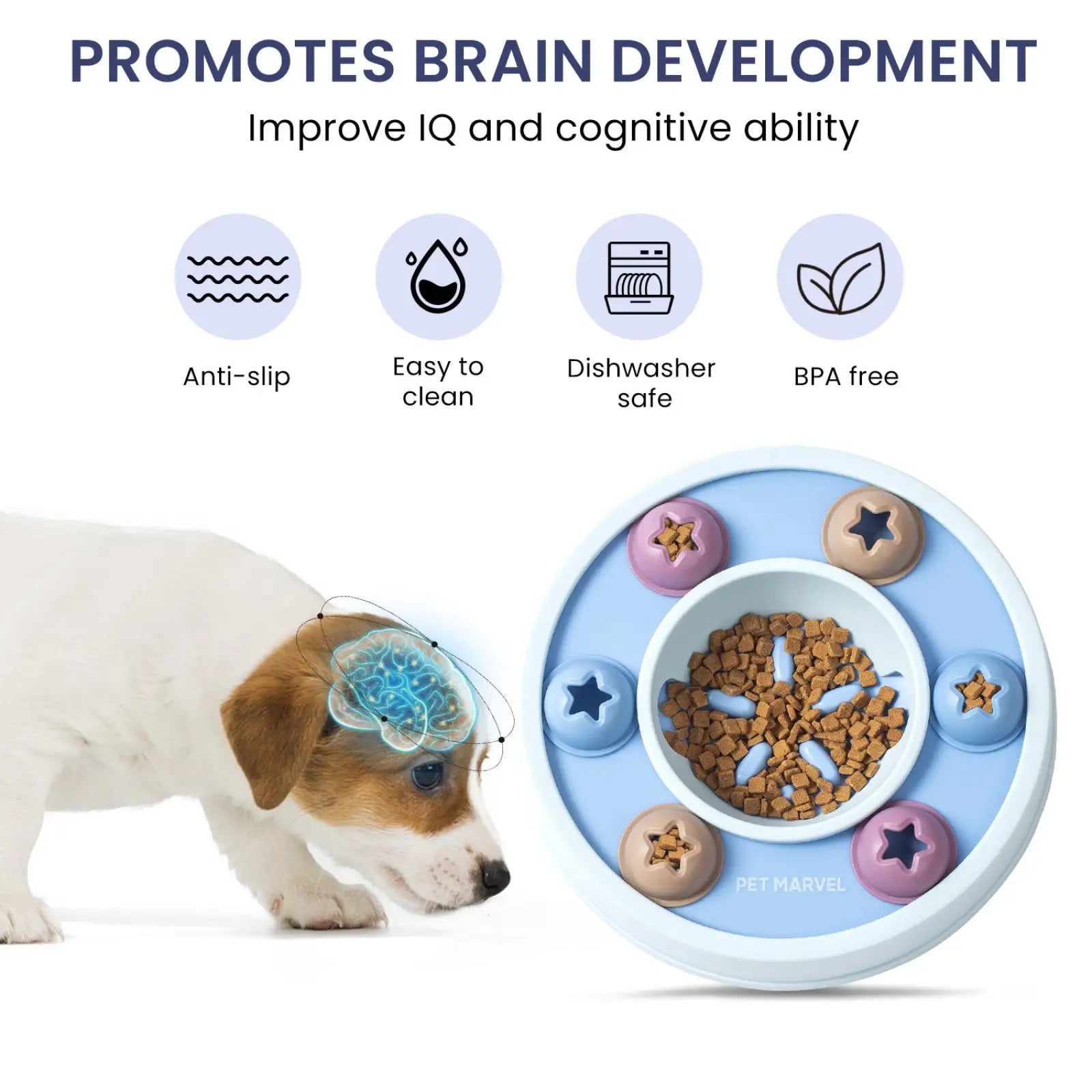 Dog Puzzle Toy Interactive Slow Feeder Level 1-3