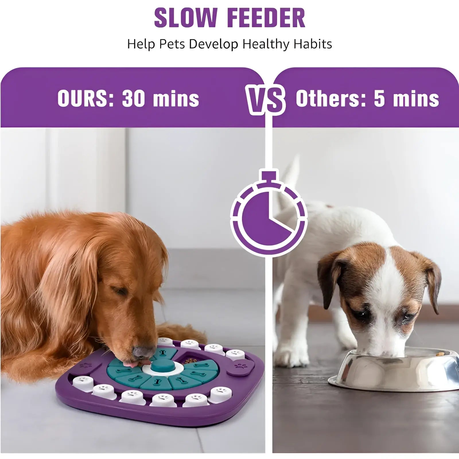 Dog Puzzle Toy Interactive Squeaky Treat Feeder Maze