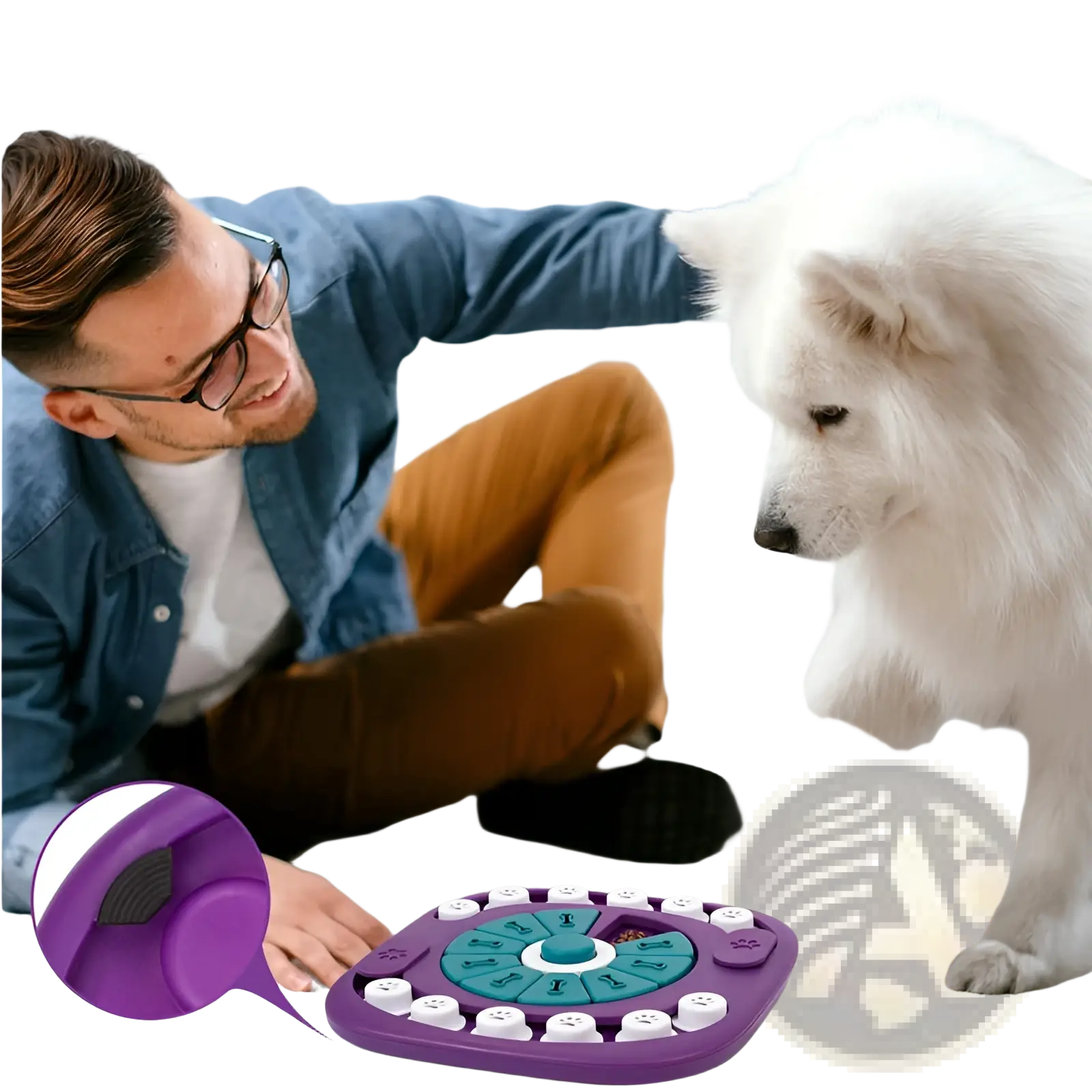 Dog Puzzle Toy Interactive Squeaky Treat Feeder Maze