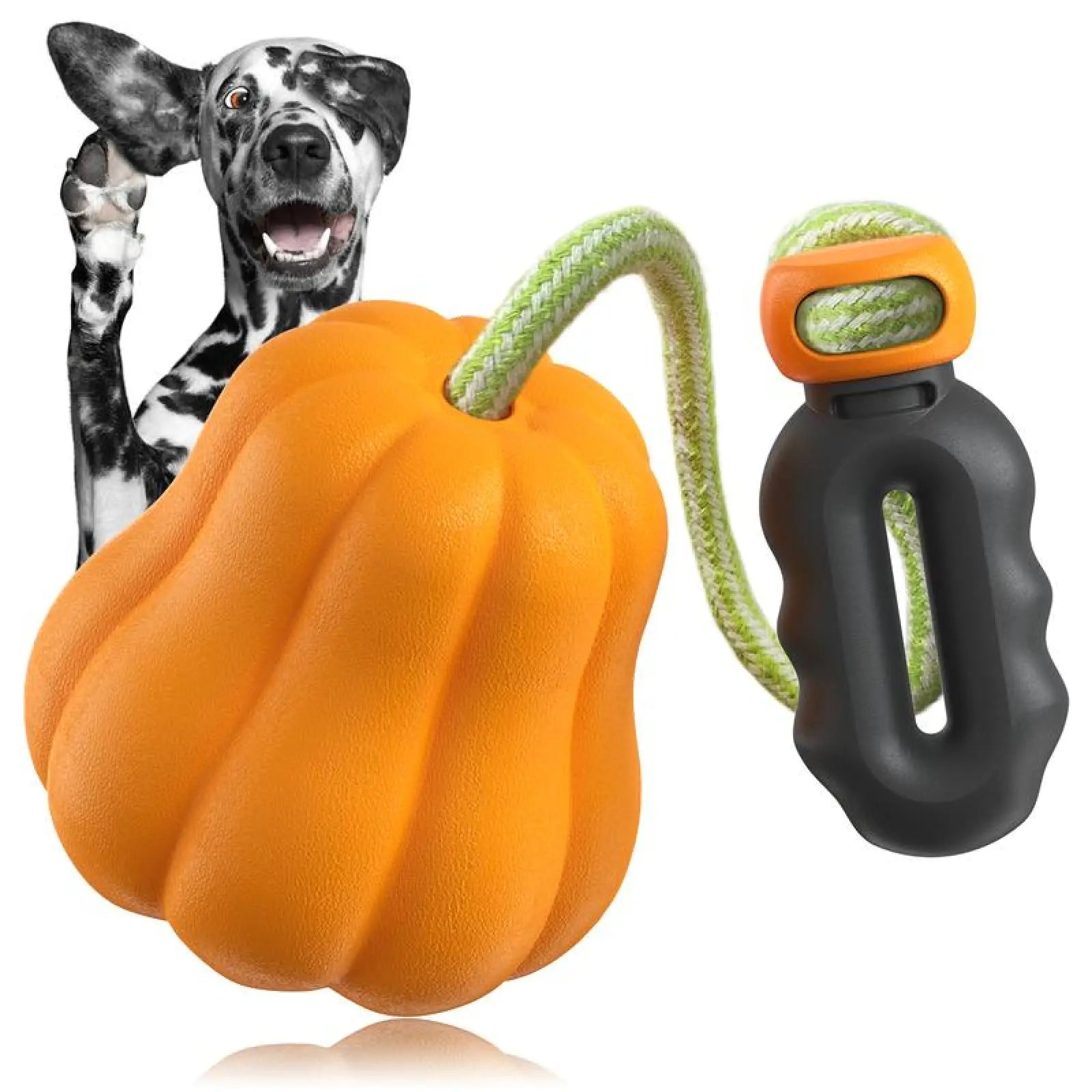Dog Rope Fetch Toy for Aggressive Chewers Pumpkin Shape