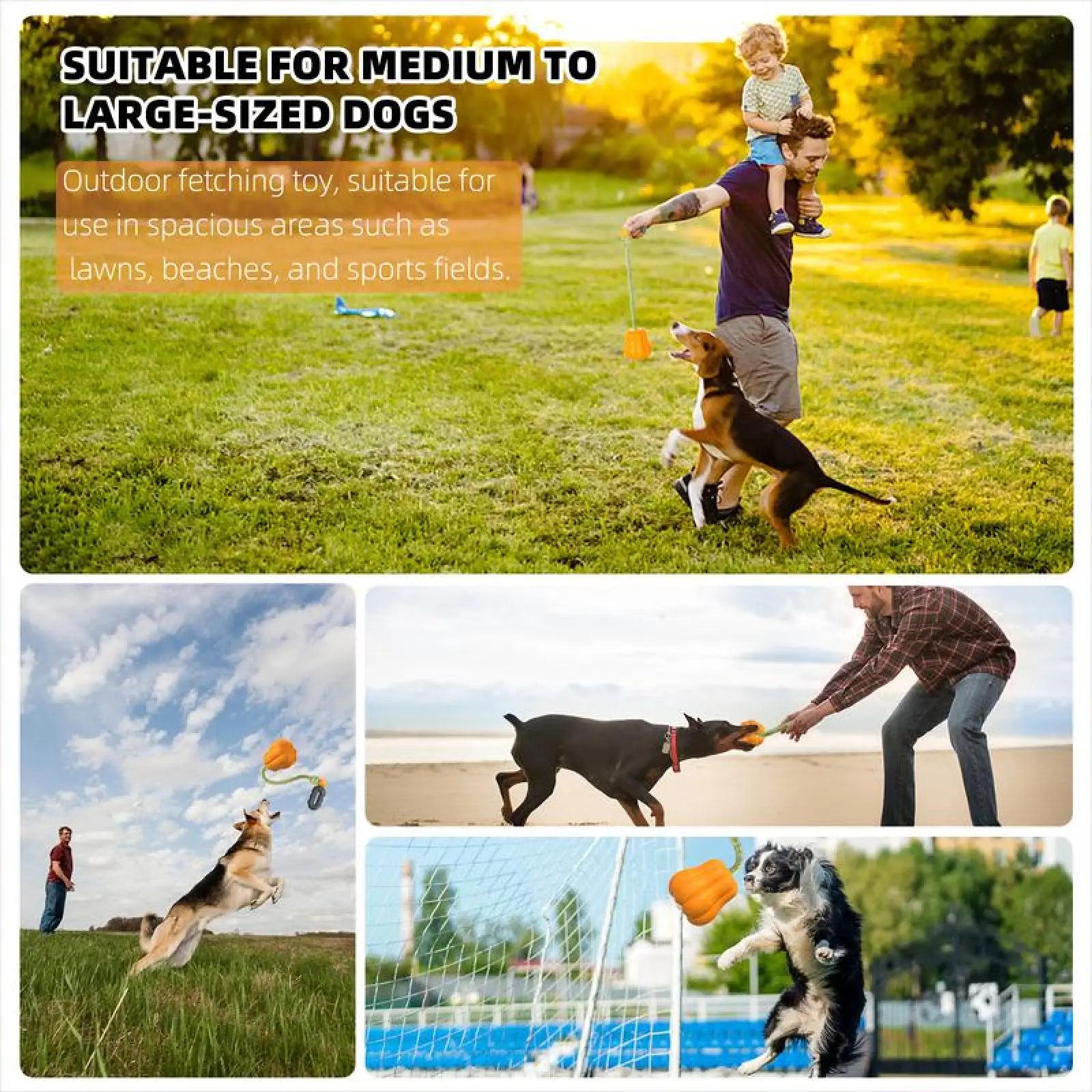 Dog Rope Fetch Toy for Aggressive Chewers Pumpkin Shape