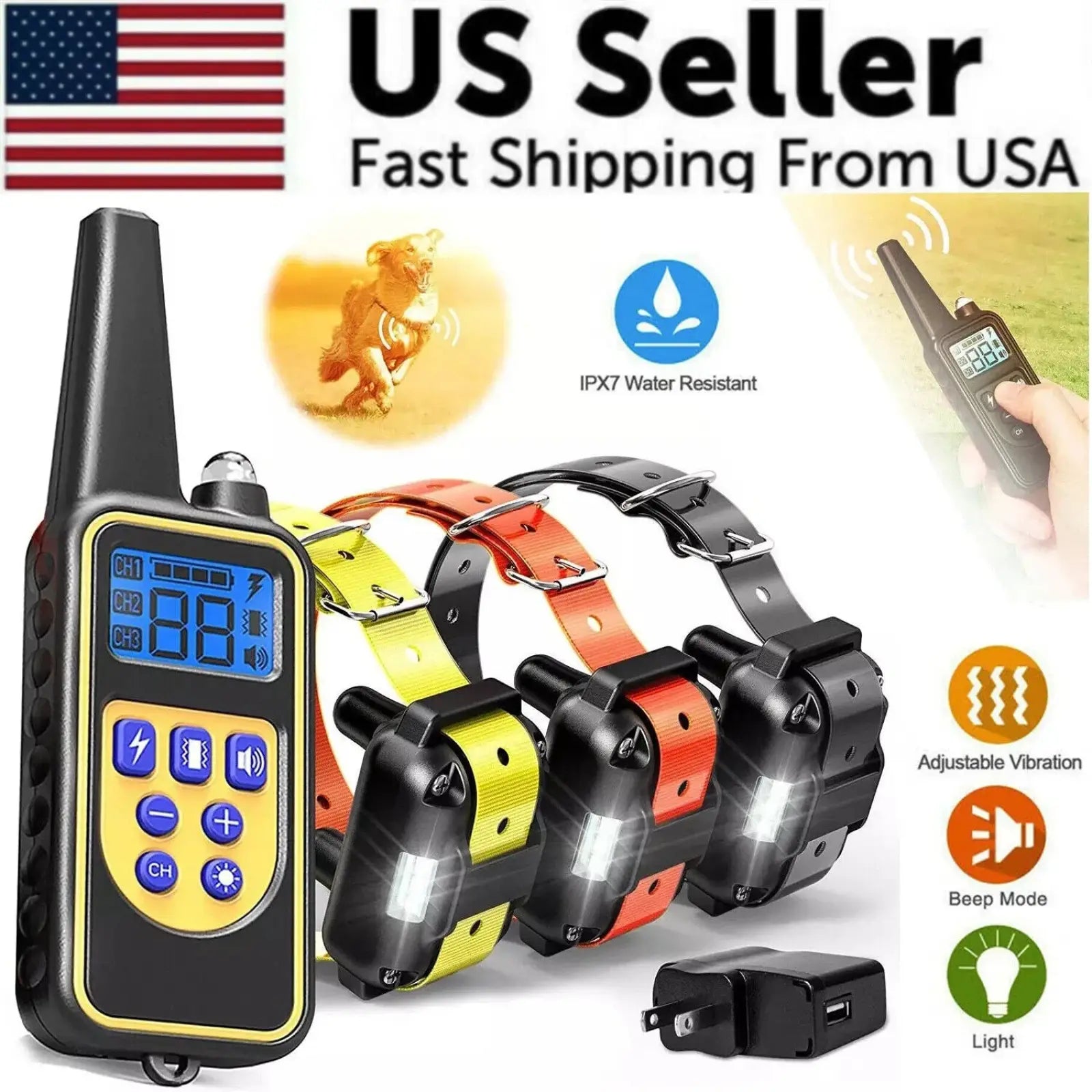Dog Training Collar 3000 Ft Waterproof Remote