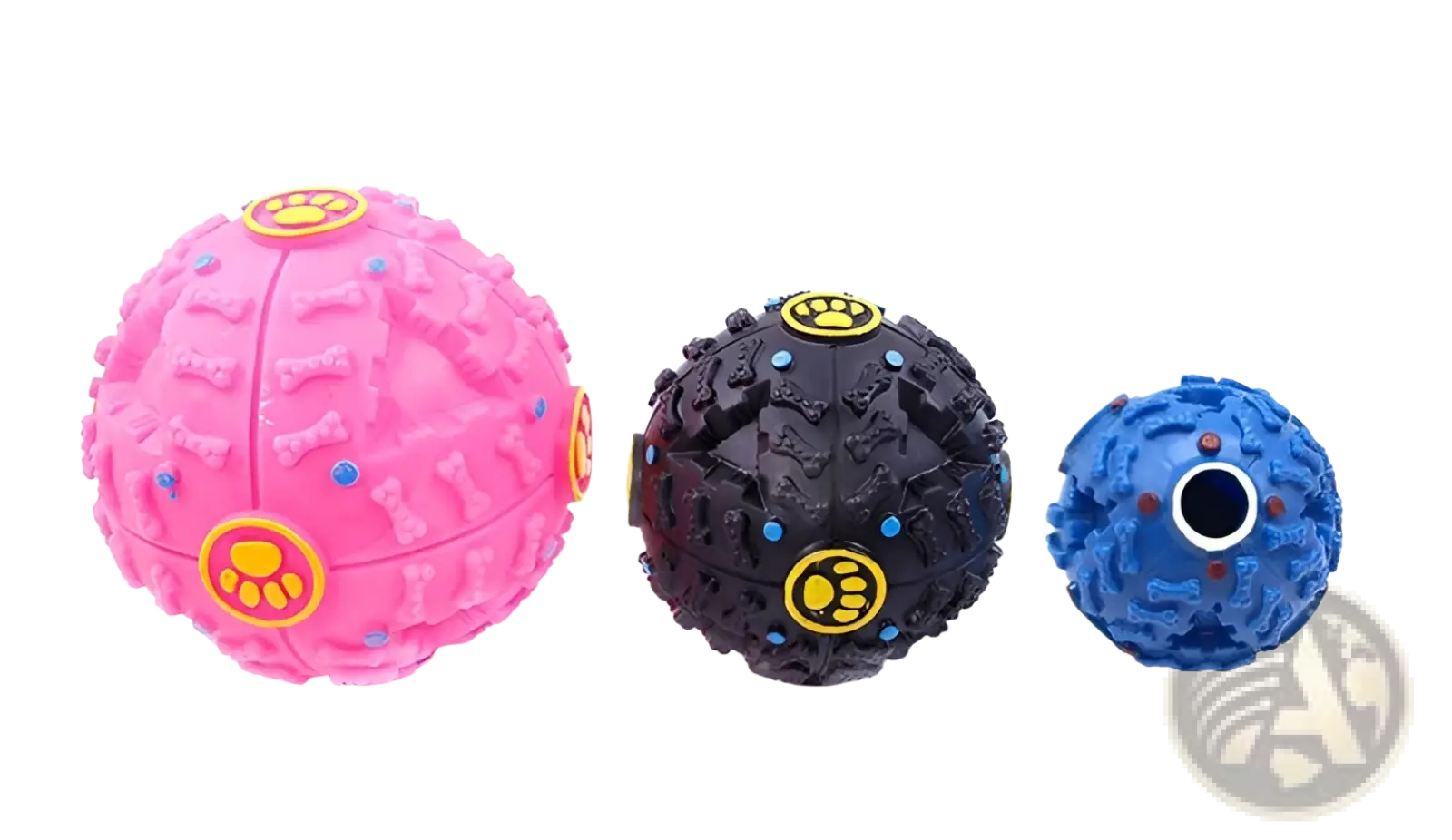 Dog Treat Dispenser Squeaky Rubber Training Ball