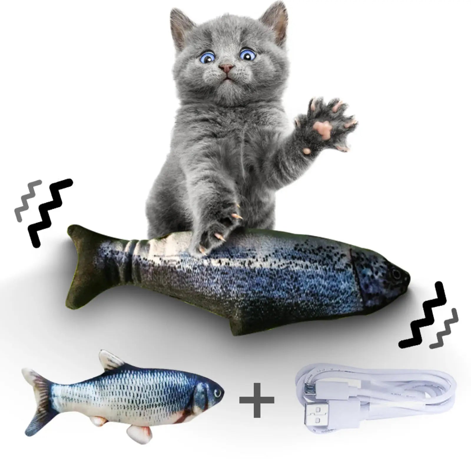 Electric Jumping Fish Cat Toy no Catnip Version