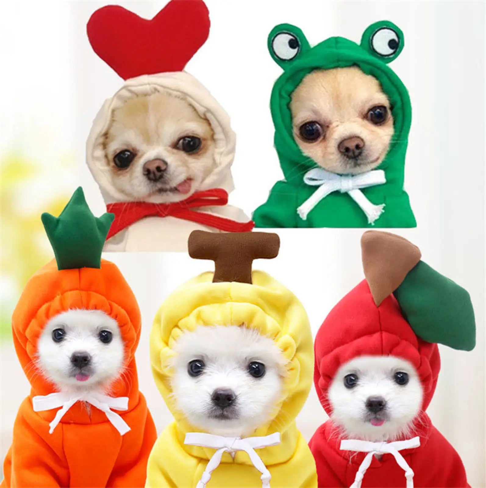 Fruit Dog Hoodie Warm Winter Fleece Puppy Clothes