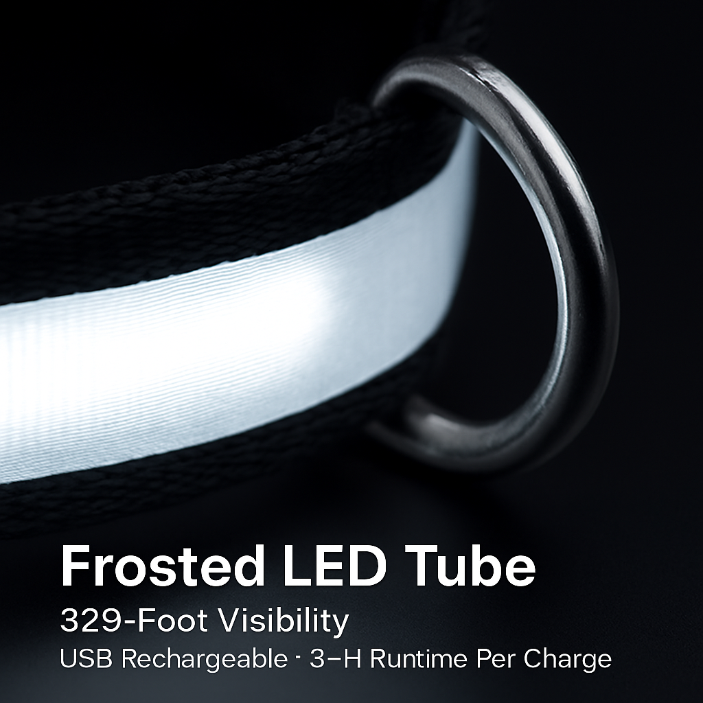 LED Dog Collar: Safety Light for Night Walks