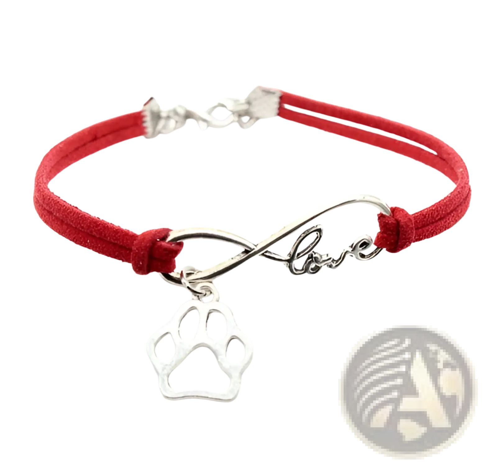 Hand-woven Infinite Love Pet Paw Suede Bracelet