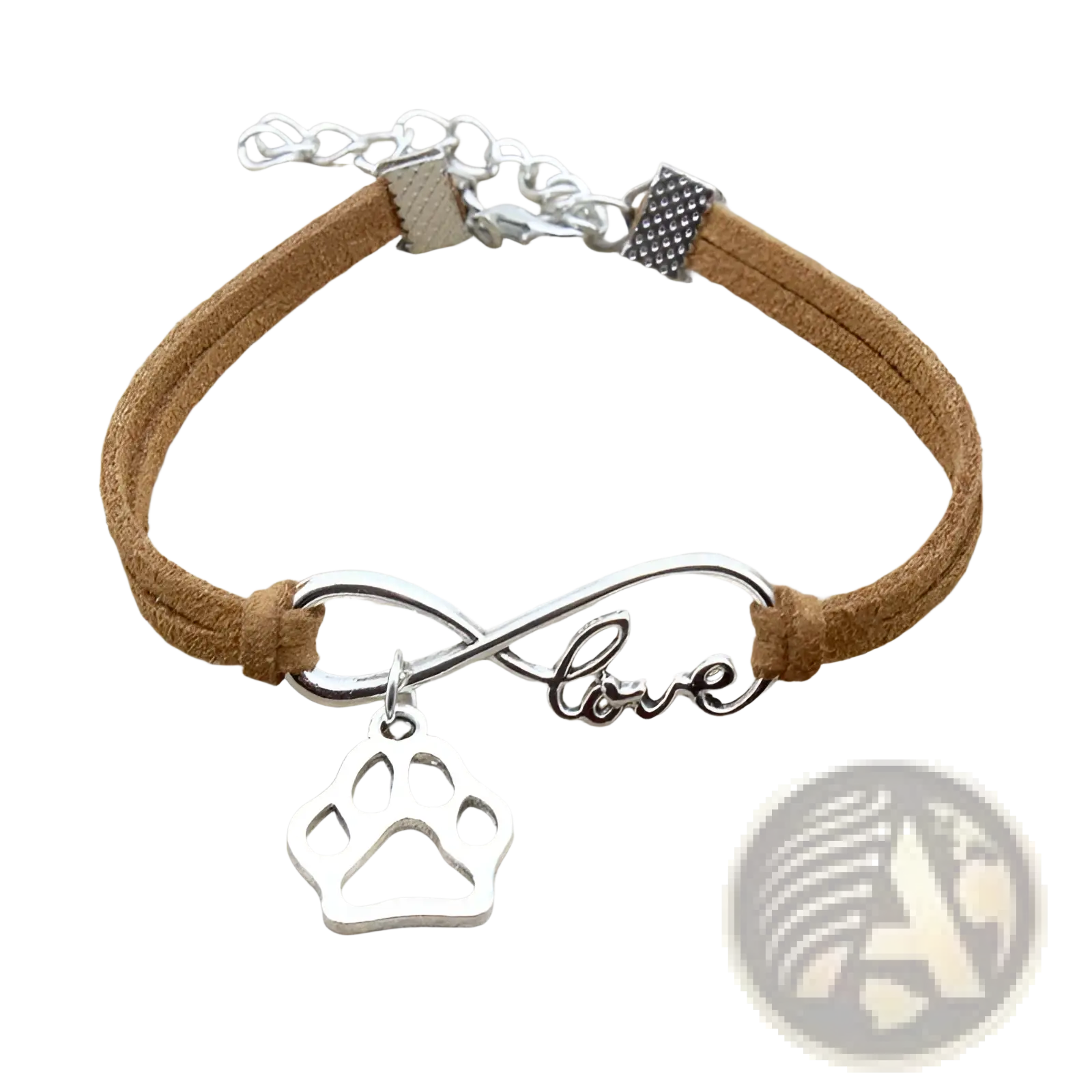 Hand-woven Infinite Love Pet Paw Suede Bracelet
