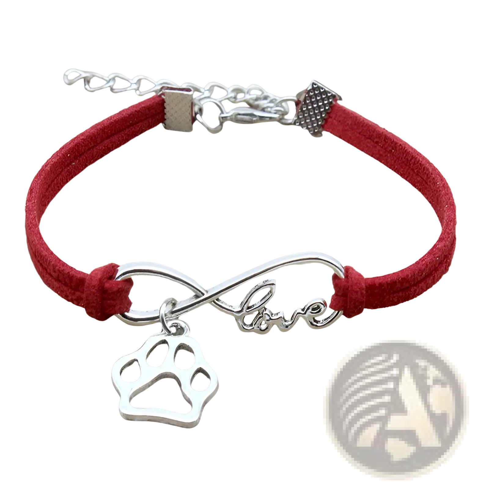 Hand-woven Infinite Love Pet Paw Suede Bracelet