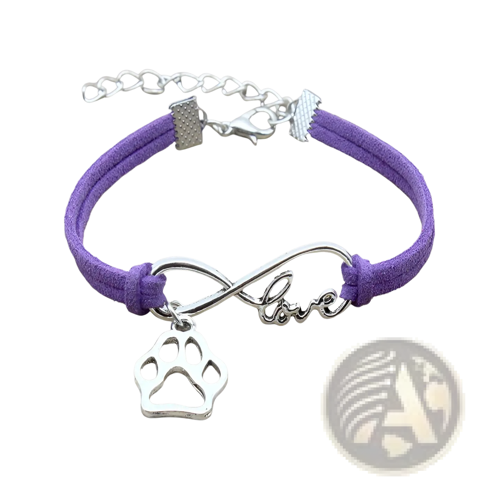 Hand-woven Infinite Love Pet Paw Suede Bracelet