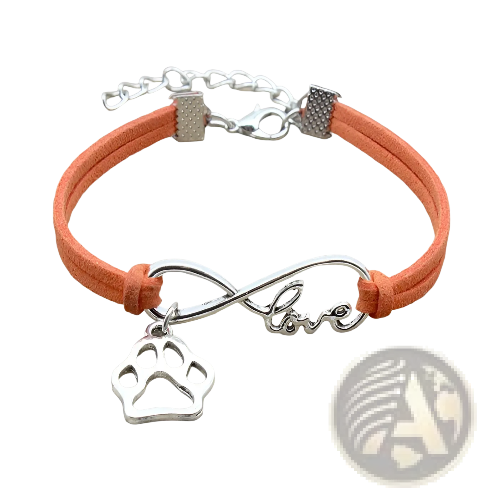 Hand-woven Infinite Love Pet Paw Suede Bracelet