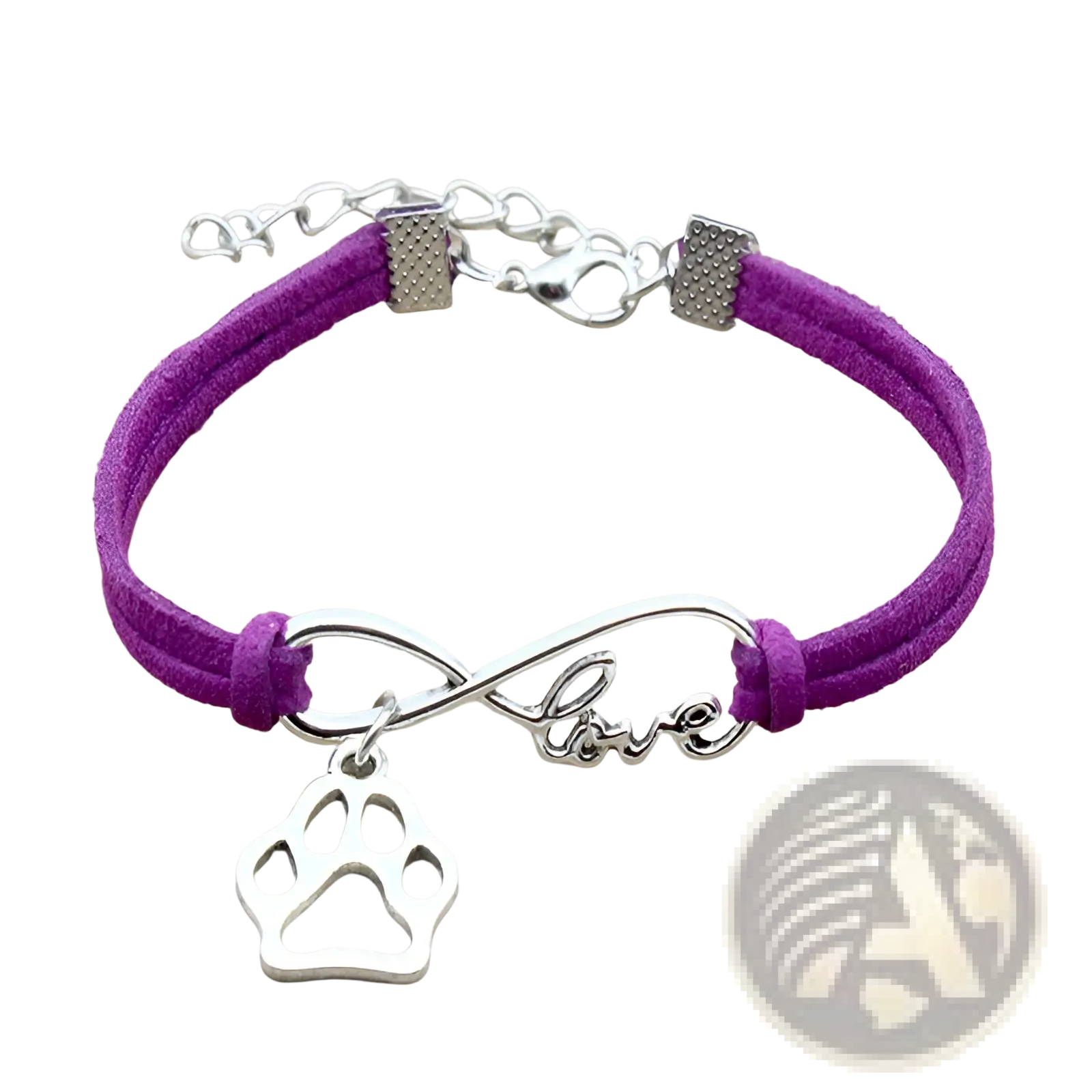 Hand-woven Infinite Love Pet Paw Suede Bracelet