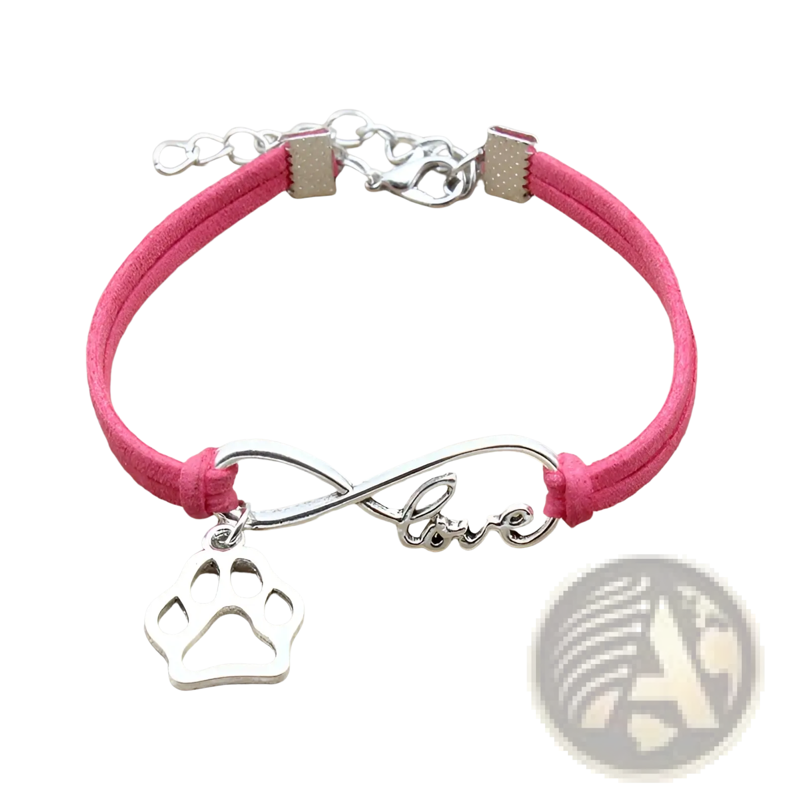 Hand-woven Infinite Love Pet Paw Suede Bracelet