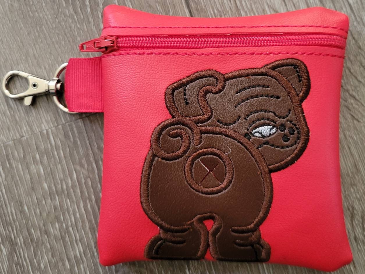 English Bulldog Poop Bag Pouch - gift for dog lover - Zippered poop bag holder- Gift for Dog Walker - veterinarian - dog groomer