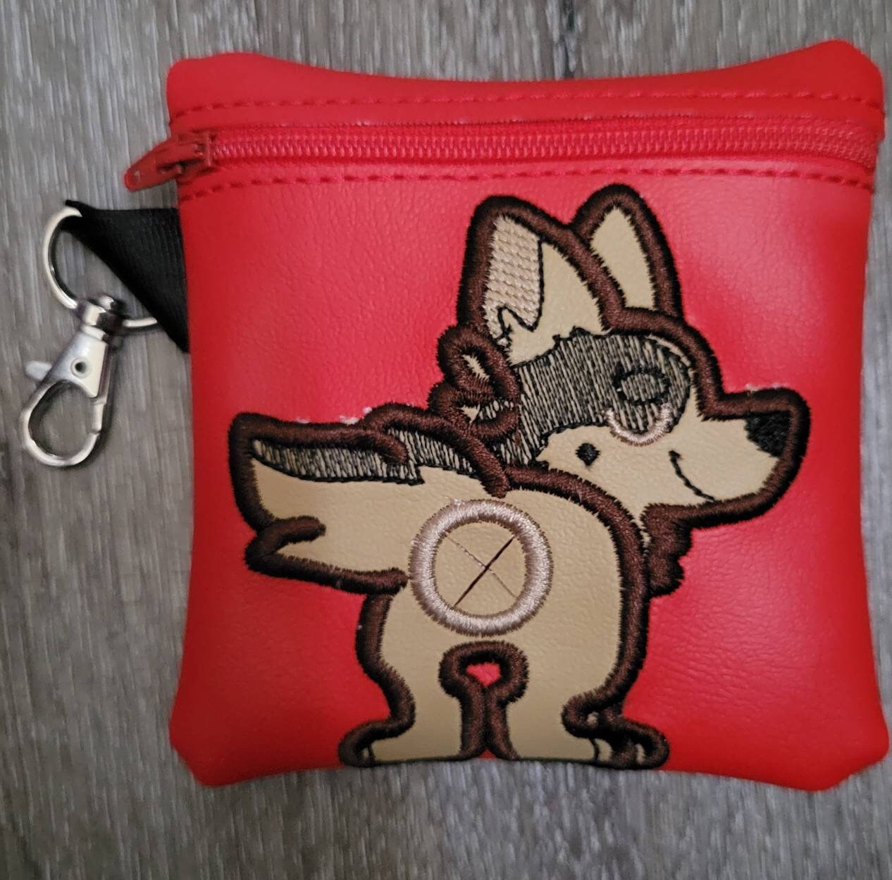 German Shepard Poop Bag Pouch - gift for dog lover - Zippered poop bag holder- Gift for Dog Walker - veterinarian - dog groomer