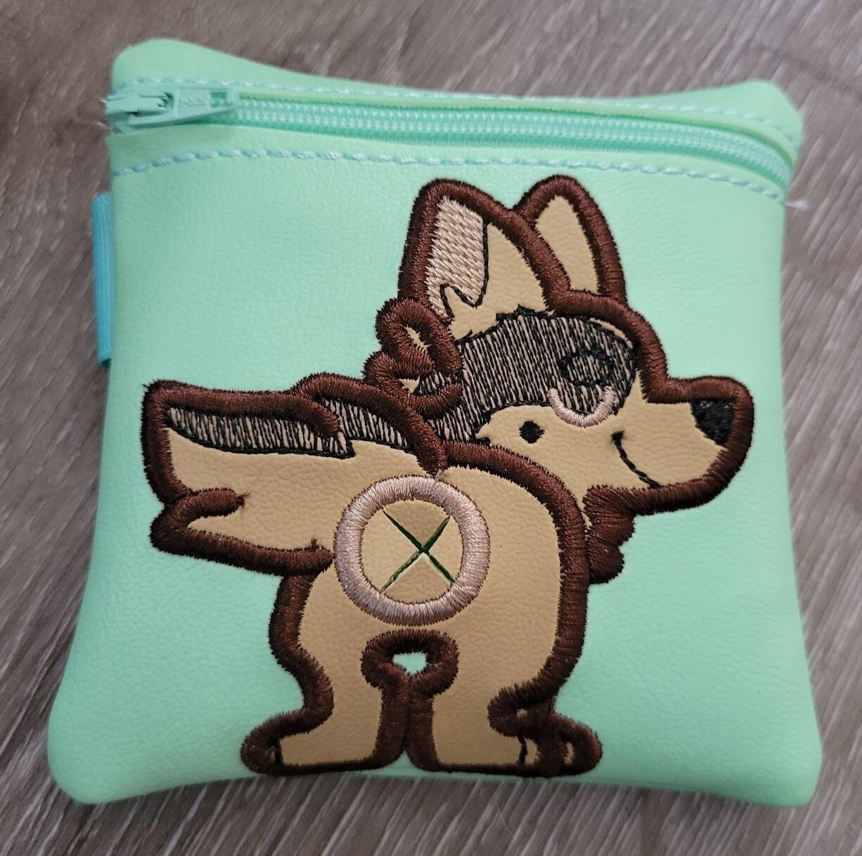 German Shepard Poop Bag Pouch - gift for dog lover - Zippered poop bag holder- Gift for Dog Walker - veterinarian - dog groomer