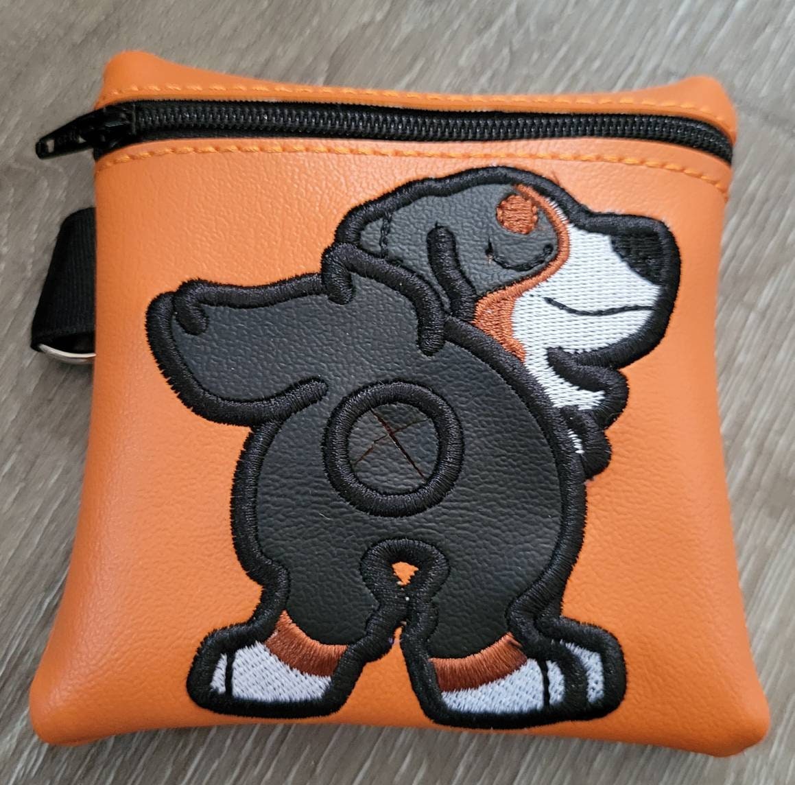 Bernese Mountain Dog Poop Bag Pouch - gift for dog lover - Zippered poop bag holder- Gift for Dog Walker - veterinarian - dog groomer