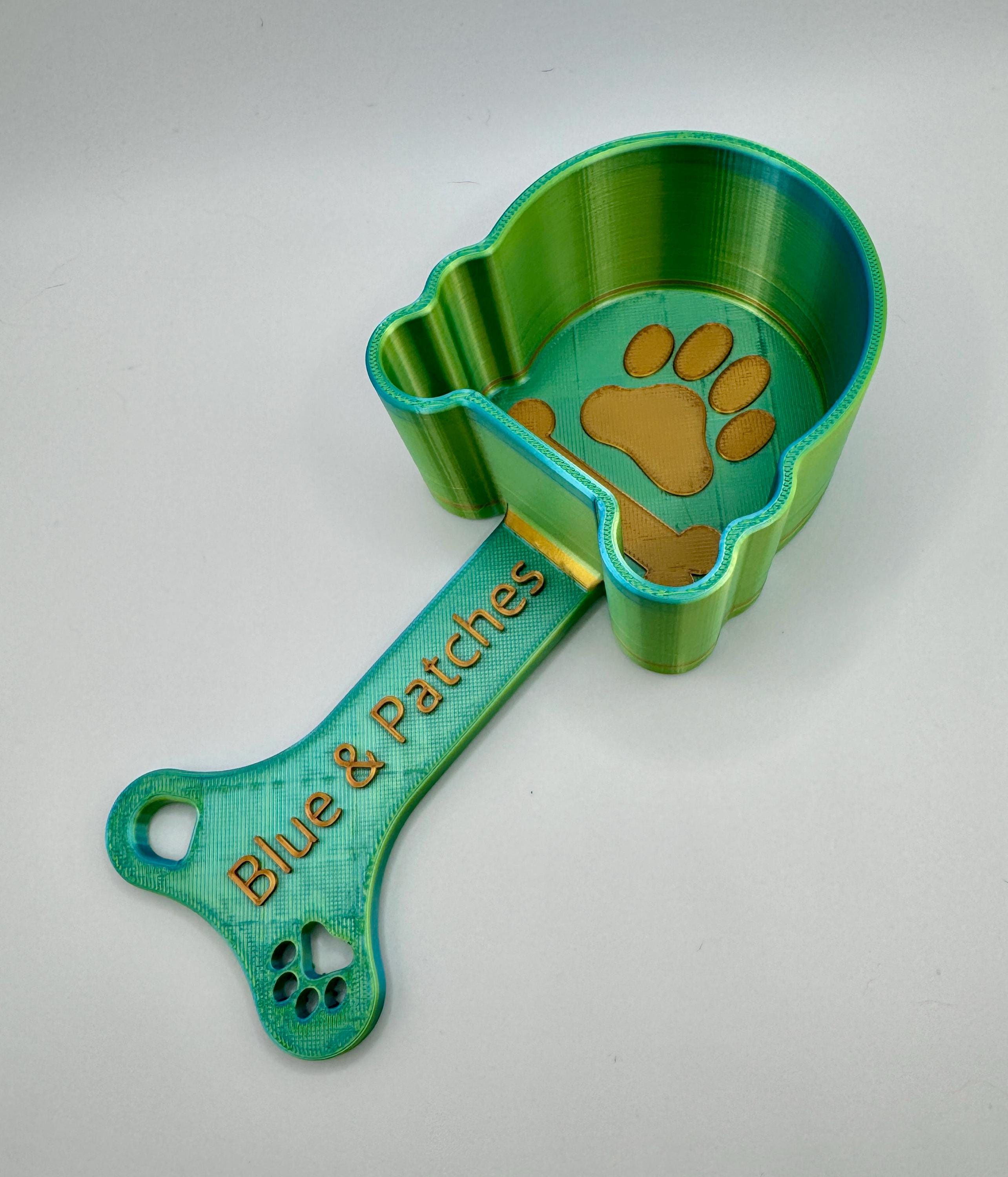 Pet Food Scoop, Personalized w/ Name, 2-Tone Colors