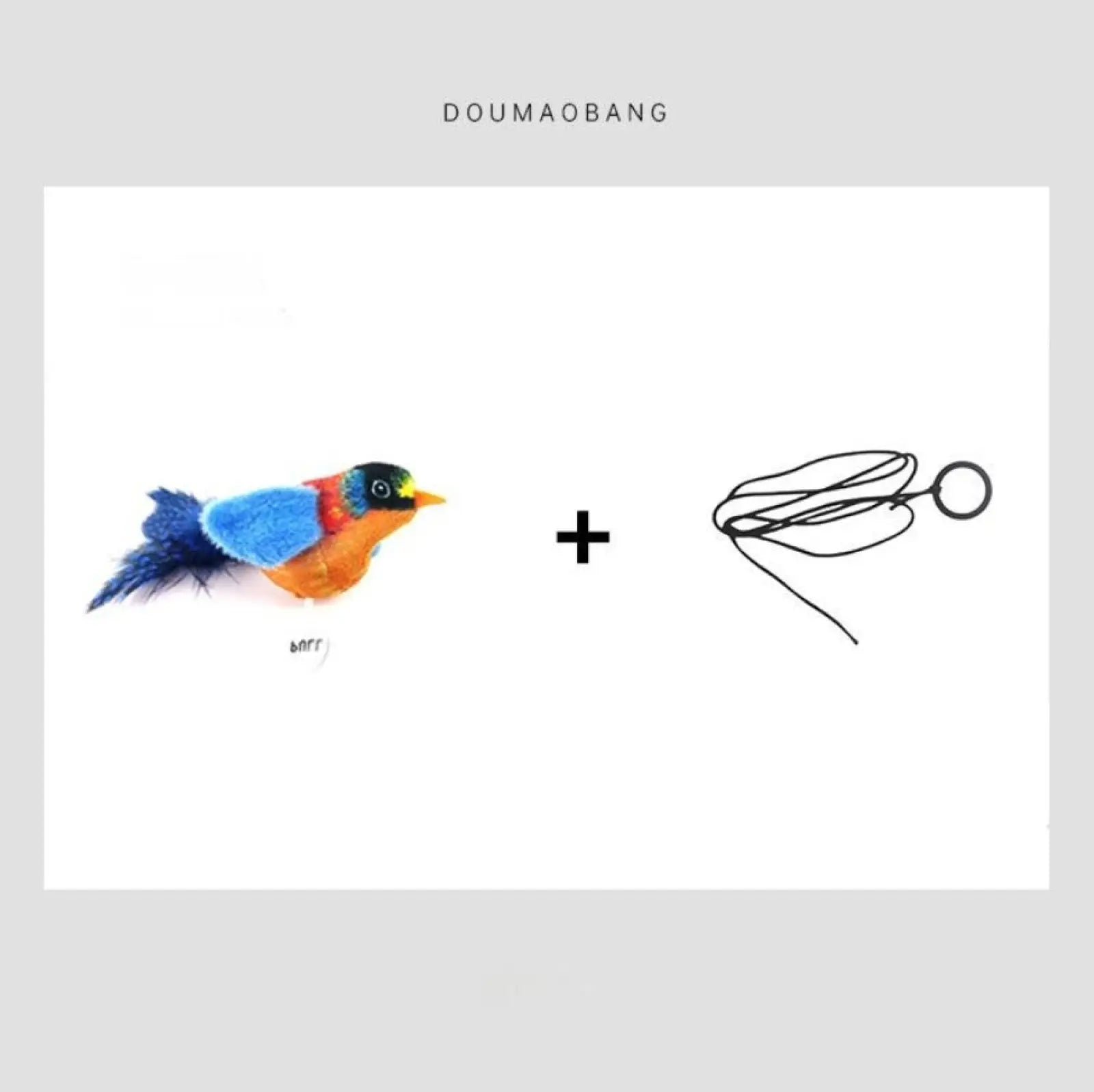 Interactive Bird Cat Teaser Toy with Feathers and Catnip