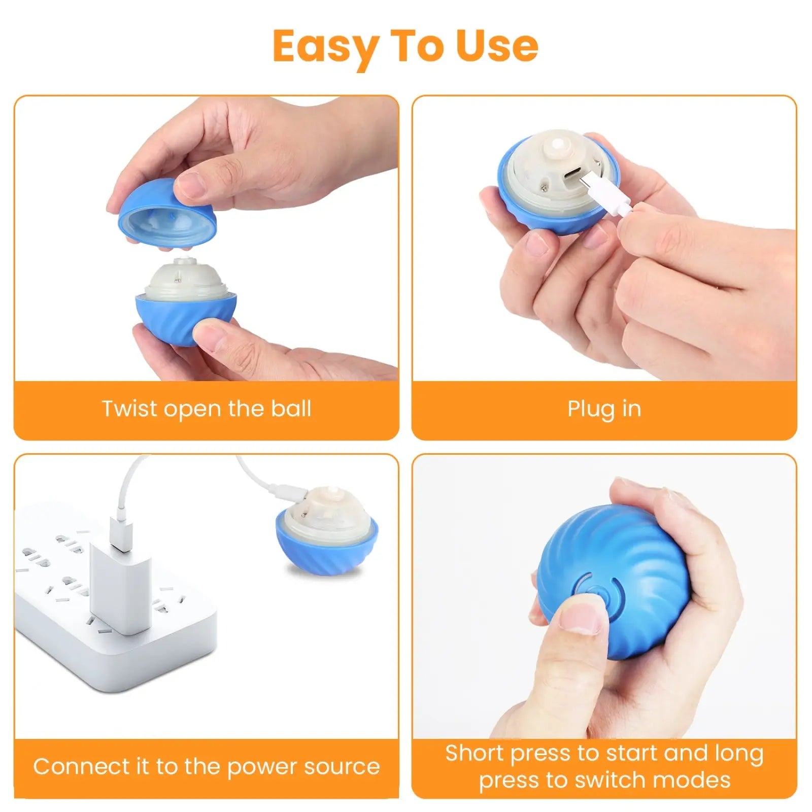 Interactive Cat Toy Ball with Hide and Seek Pouch