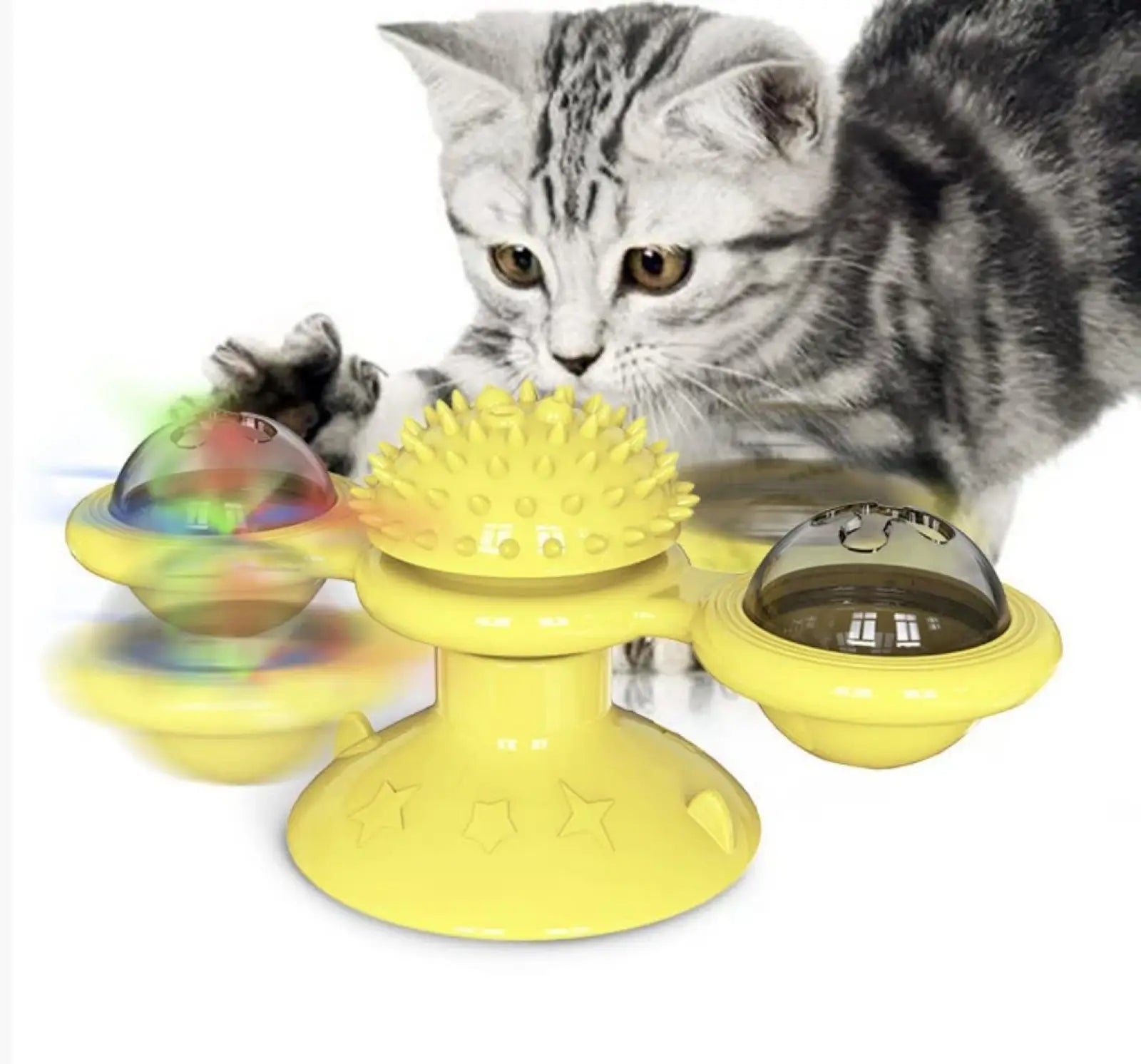 Interactive Windmill Cat Toy Set with Led Light Ball