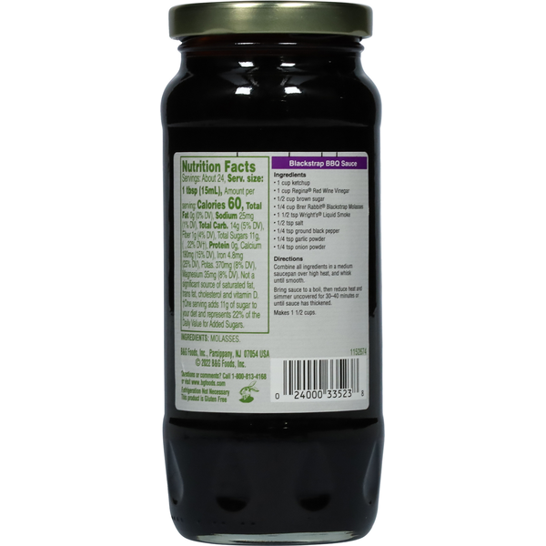 Brer Rabbit Molasses, Blackstrap, Unsulphured