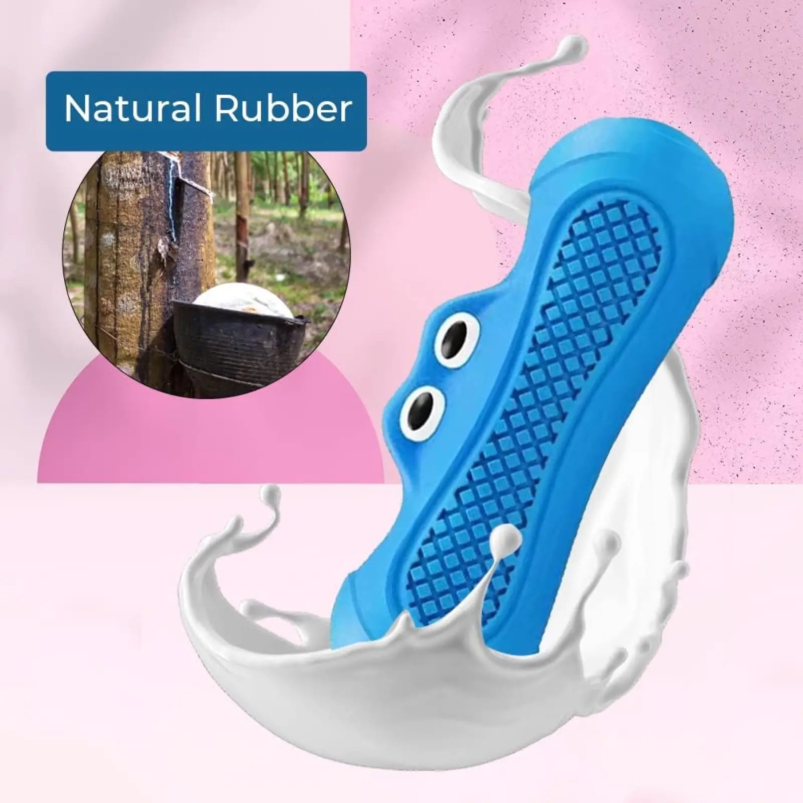 Monster Squeaky Dog Toy Natural Rubber Dental Chew