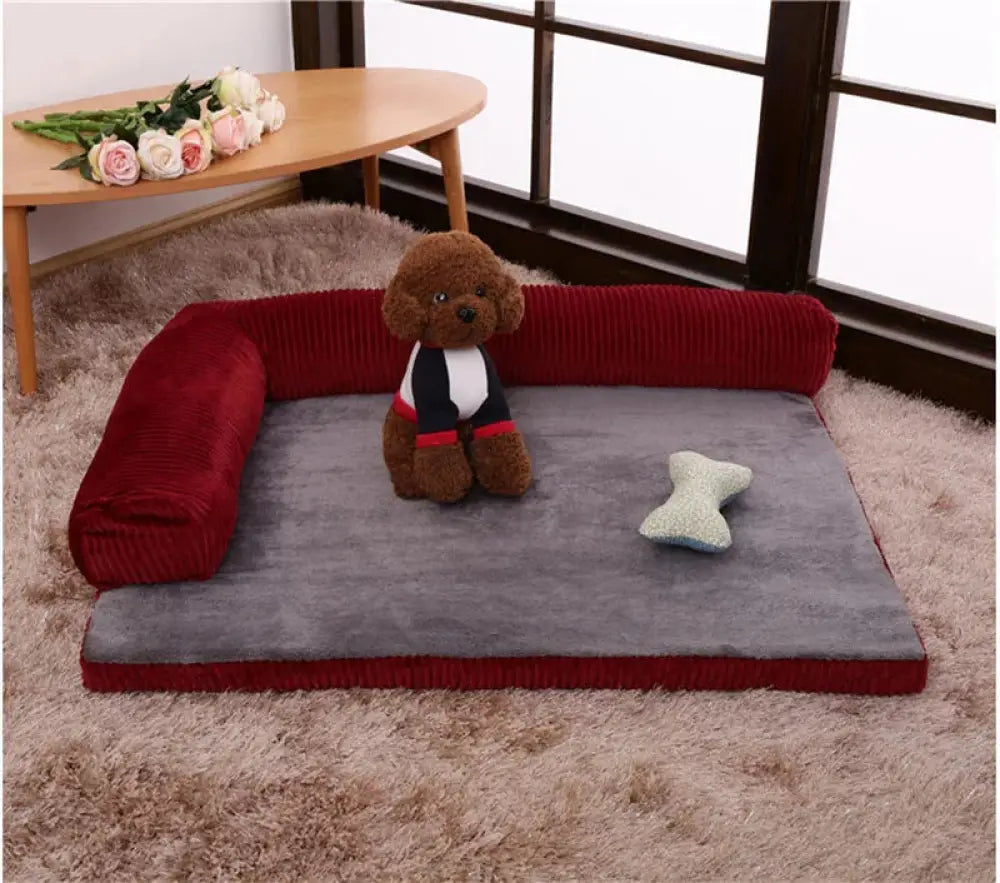 Premium Corduroy Plush Orthopedic Pet Bed