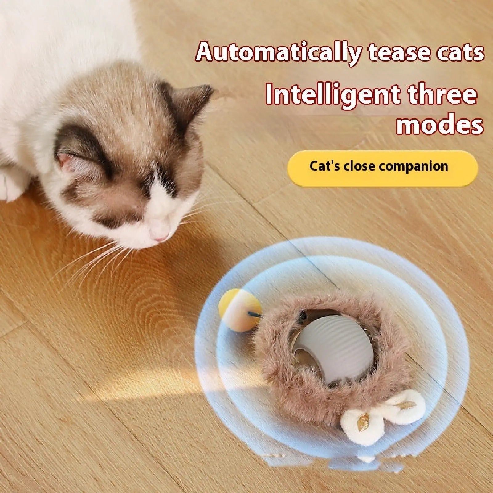 Plush Cat Ball Rolling Toy for Boredom Relief