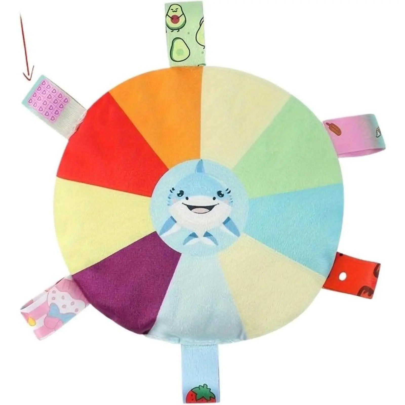 Plush Dog Flying Disc Interactive Chew Toy with Bells